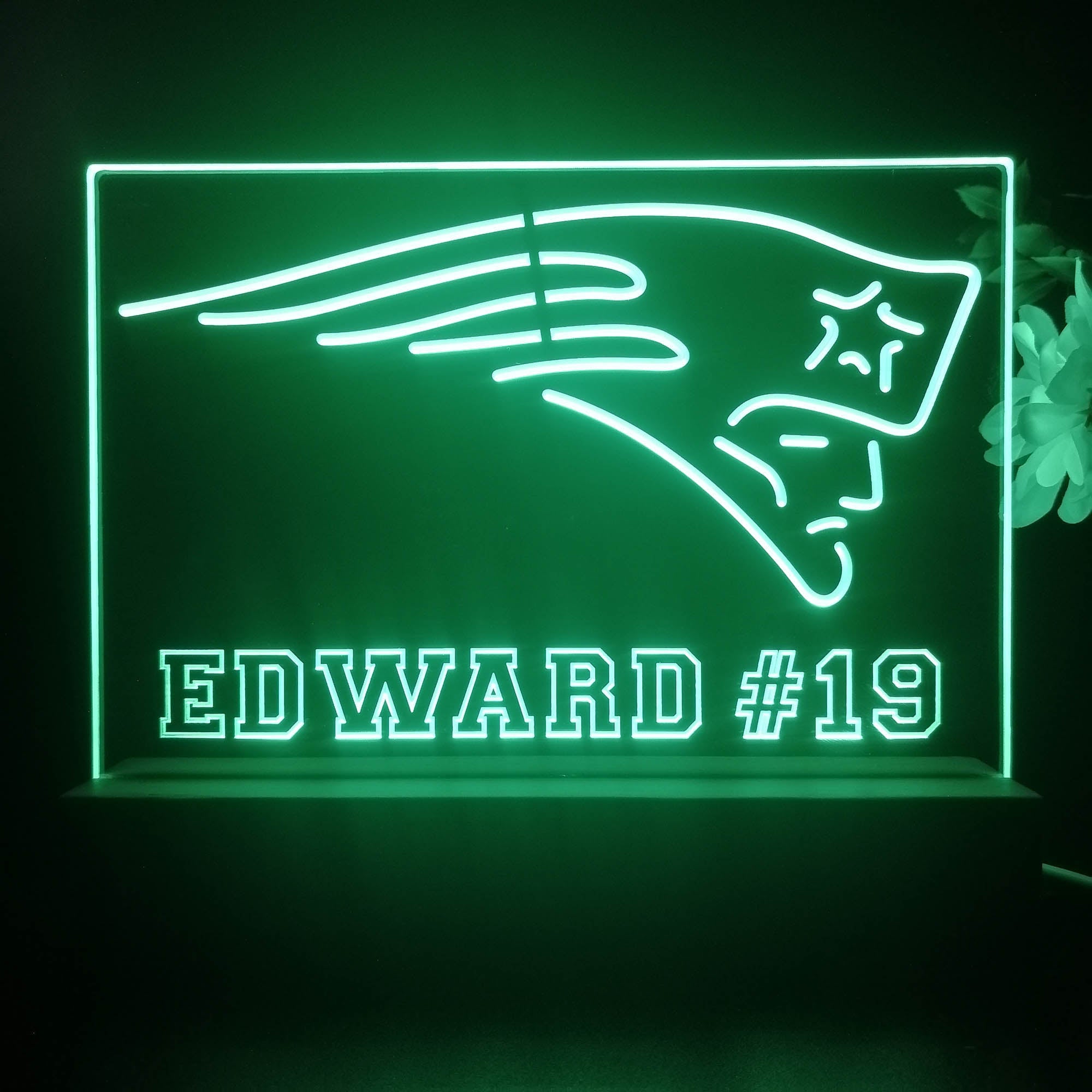 Personalized New England Patriots Souvenir Led Light Sign