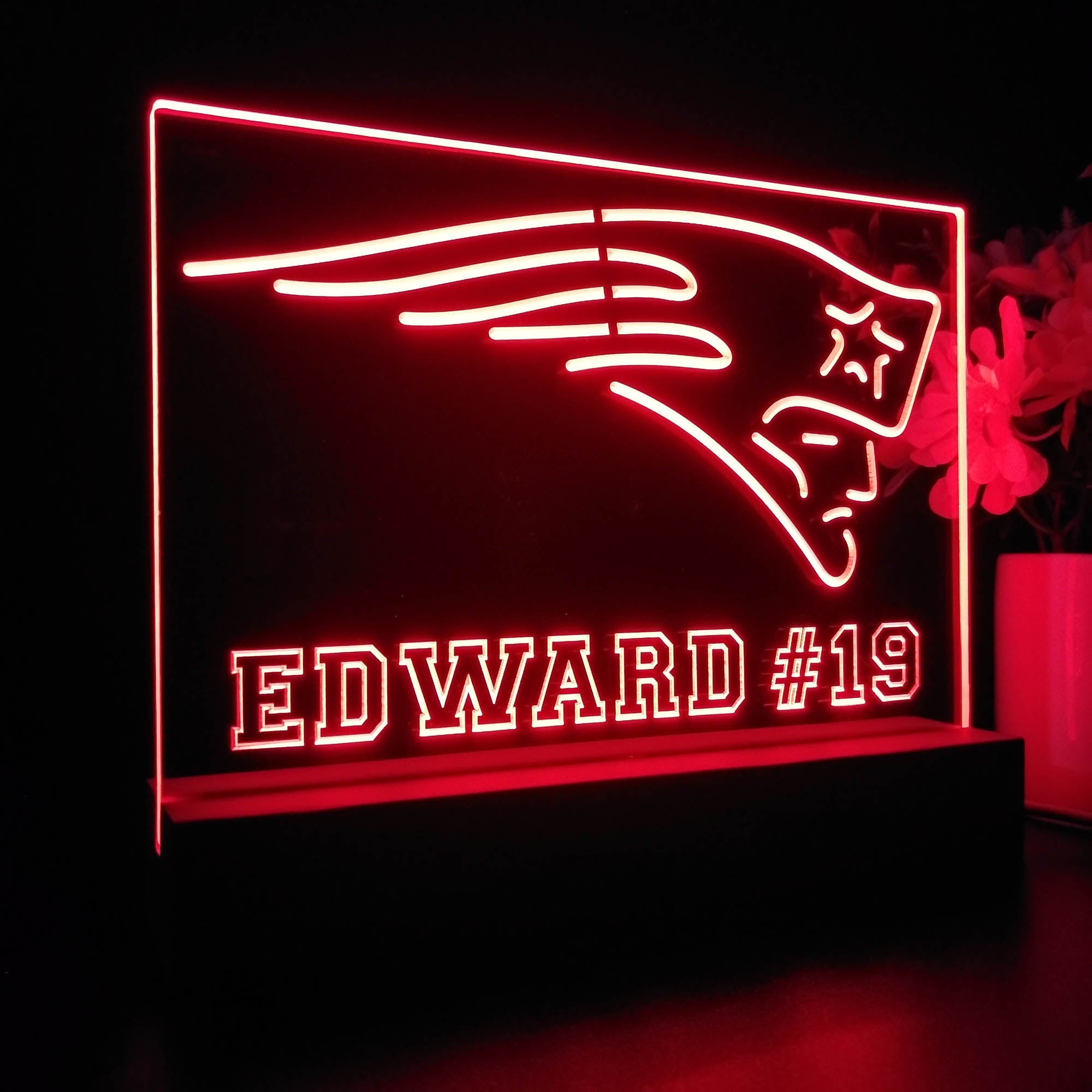 Personalized New England Patriots Souvenir Led Light Sign