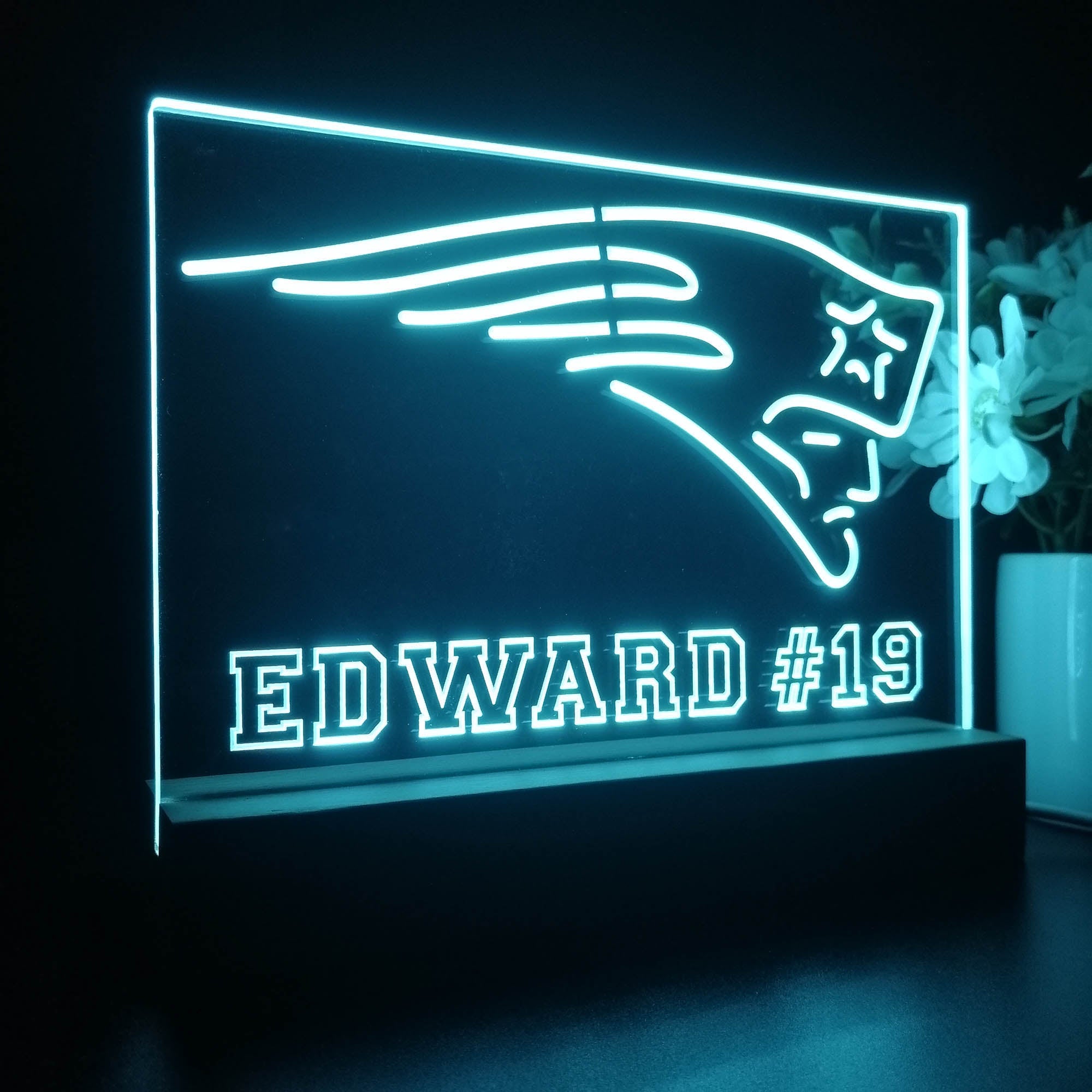 Personalized New England Patriots Souvenir Led Light Sign