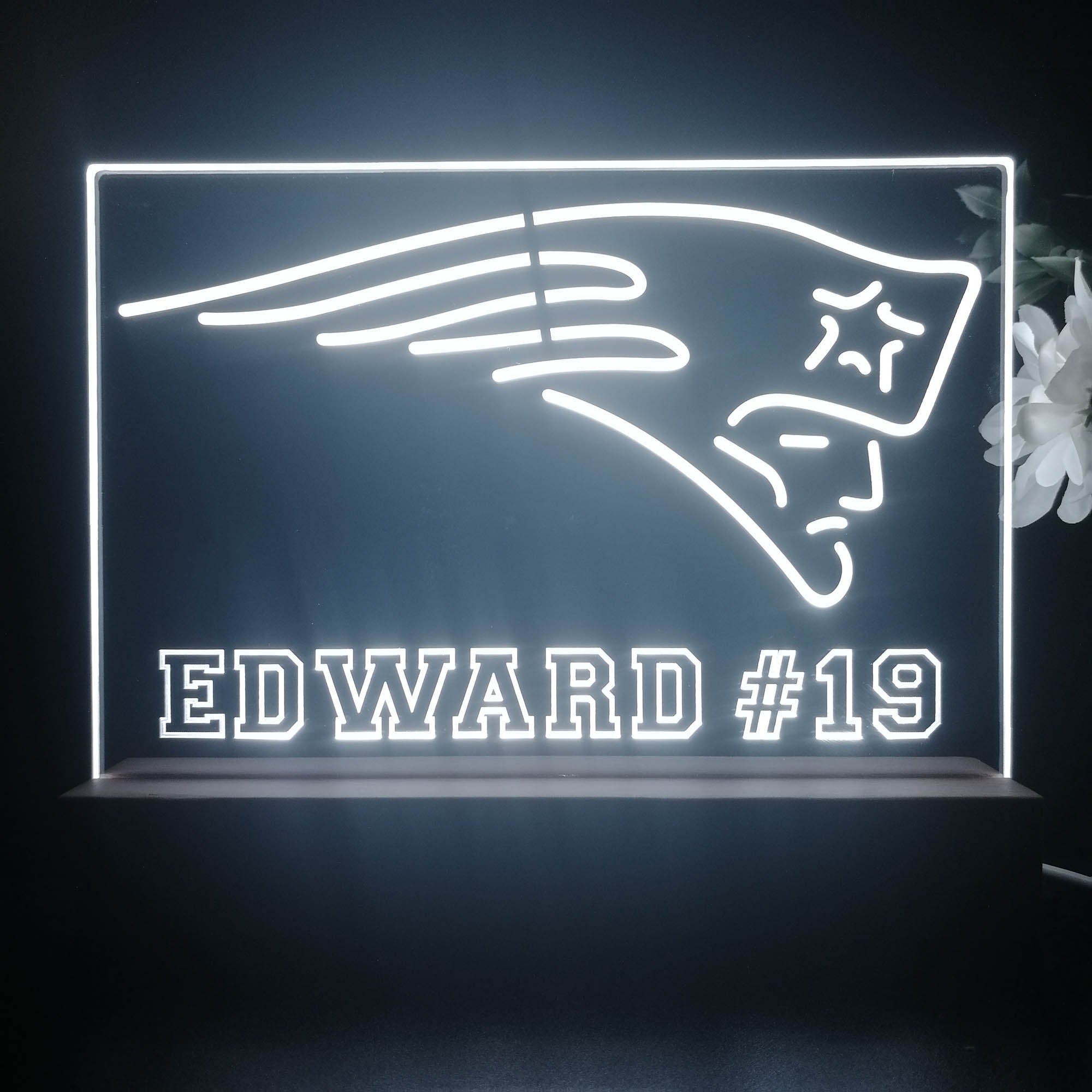 Personalized New England Patriots Souvenir Led Light Sign