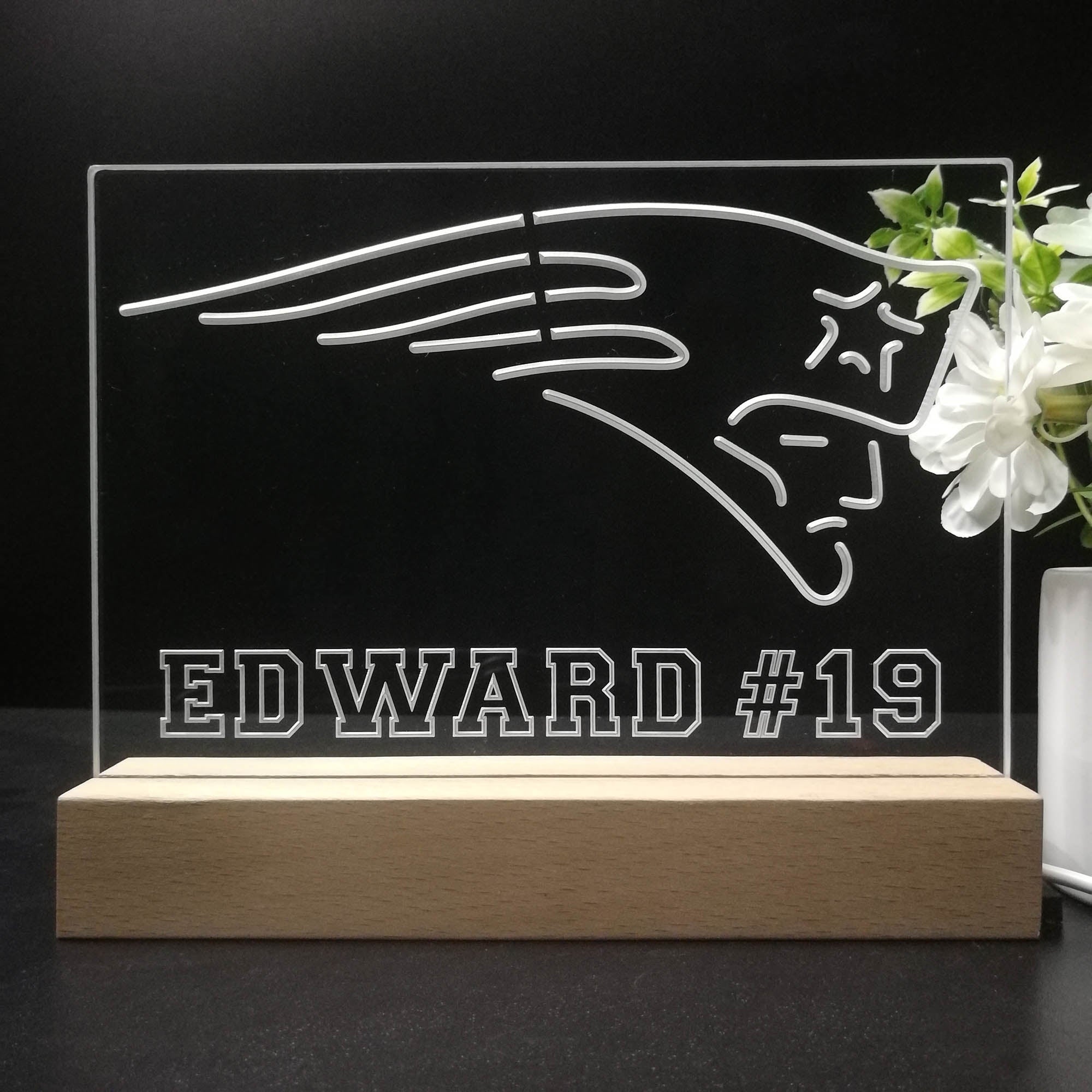 Personalized New England Patriots Souvenir Led Light Sign