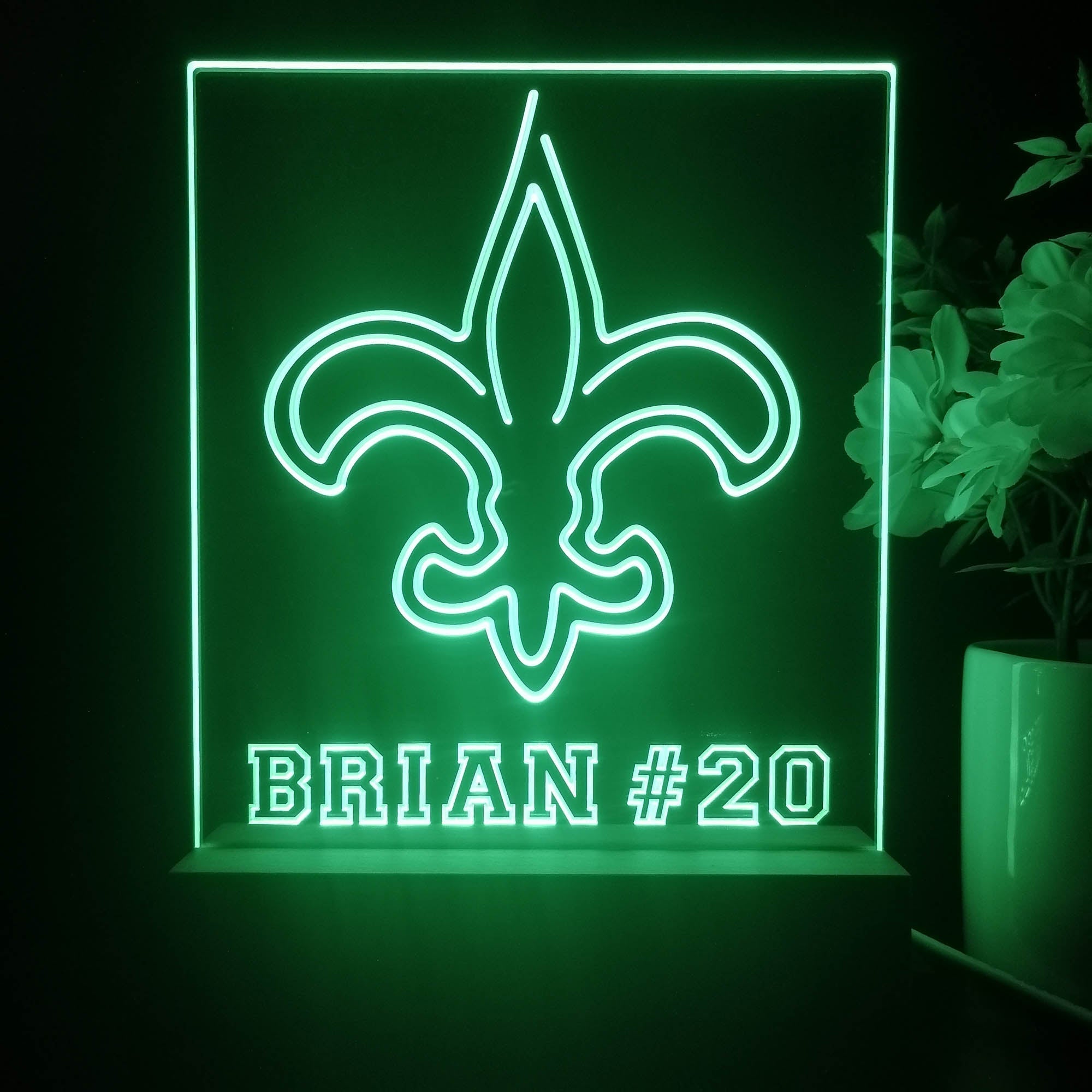 Personalized New Orleans Saints Souvenir Led Light Sign