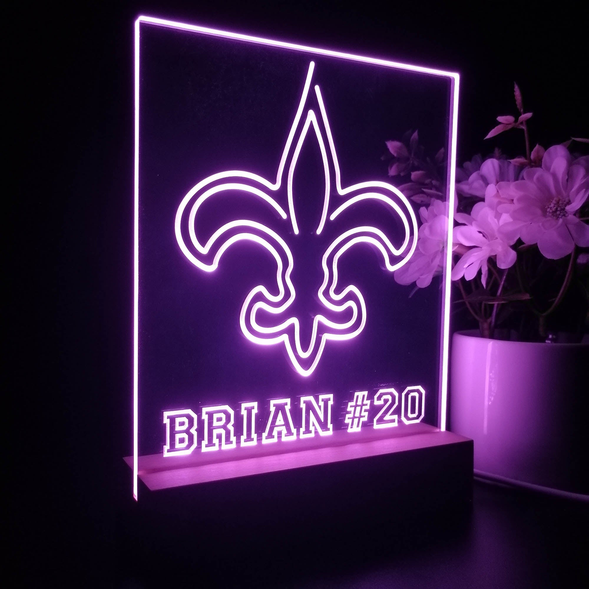 Personalized New Orleans Saints Souvenir Led Light Sign