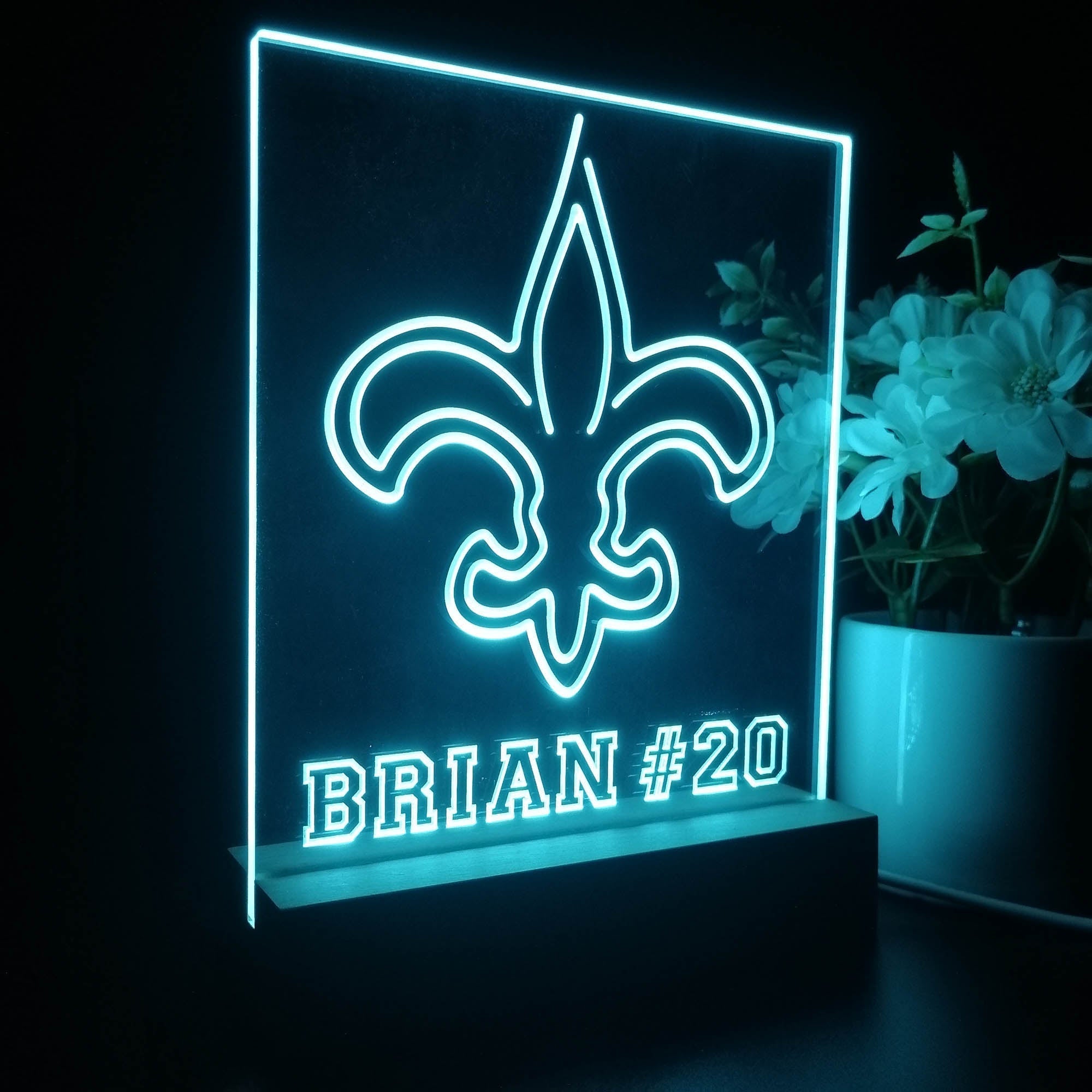 Personalized New Orleans Saints Souvenir Led Light Sign