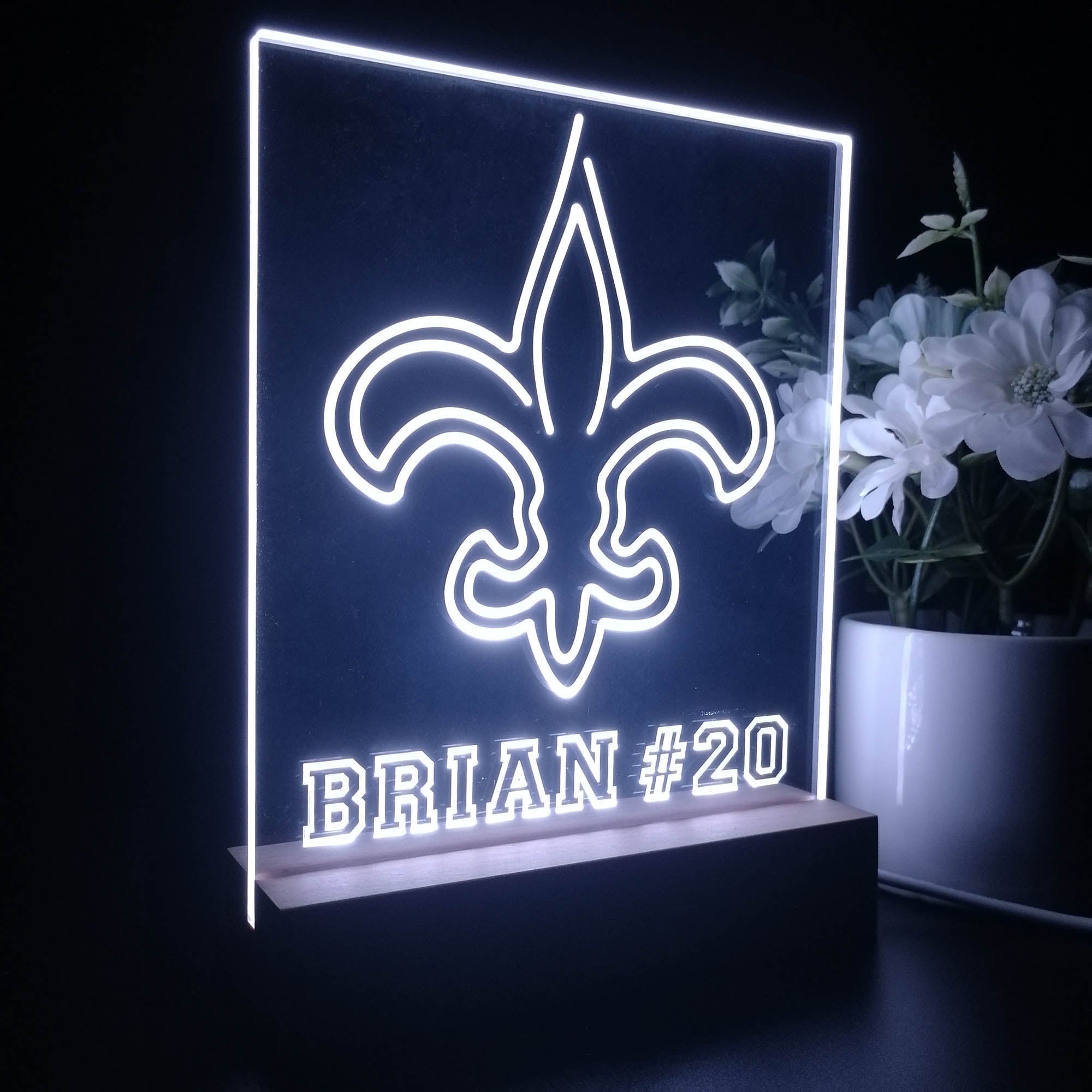 Personalized New Orleans Saints Souvenir Led Light Sign