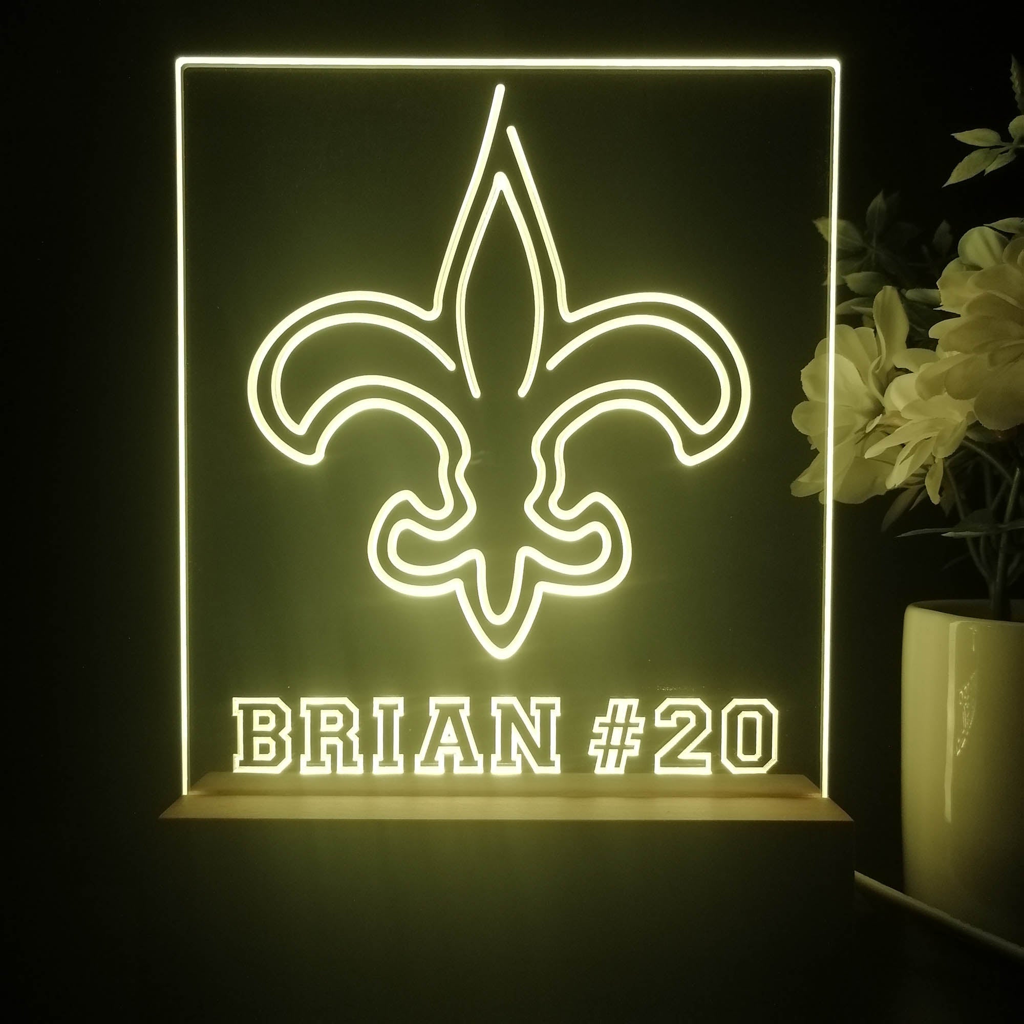 Personalized New Orleans Saints Souvenir Led Light Sign