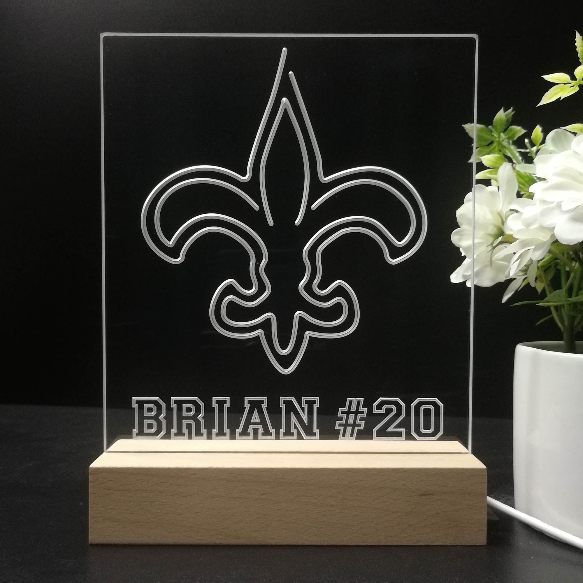 Personalized New Orleans Saints Souvenir Led Light Sign