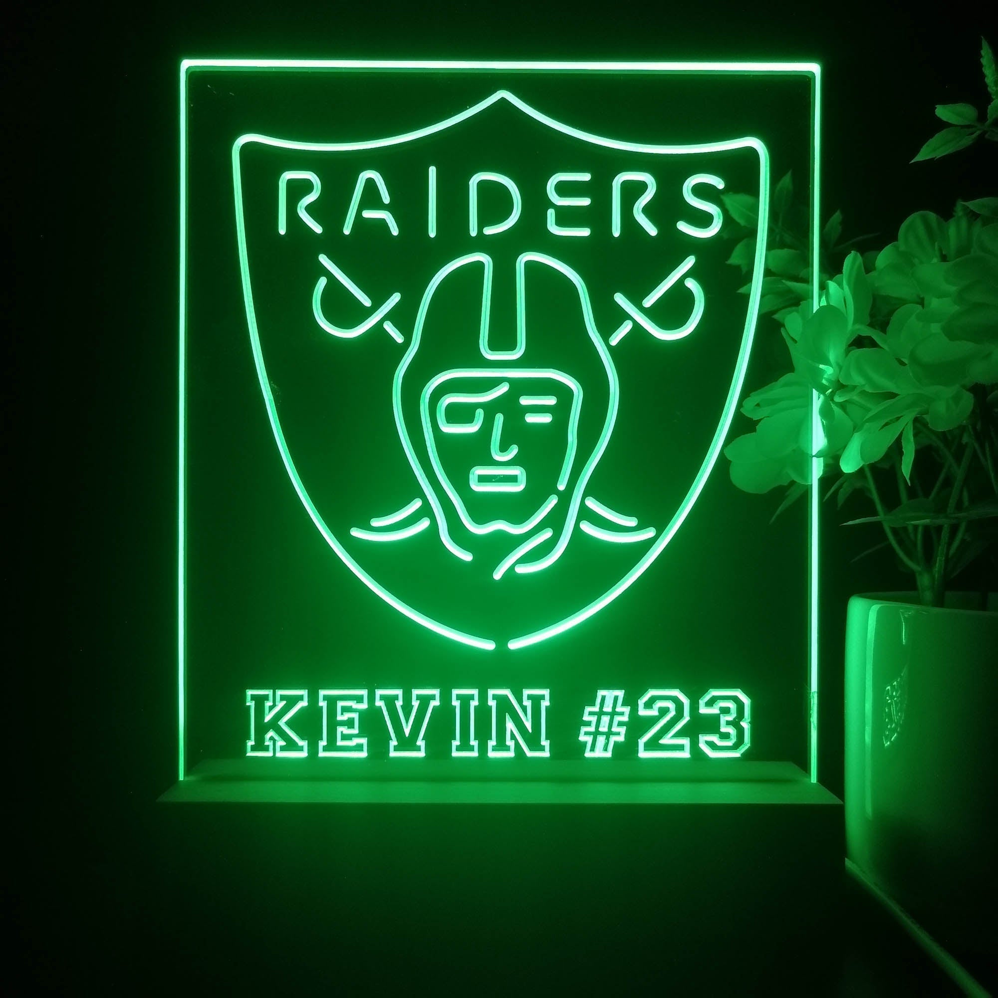 Personalized Las Vegas Raiders Souvenir Led Light Sign