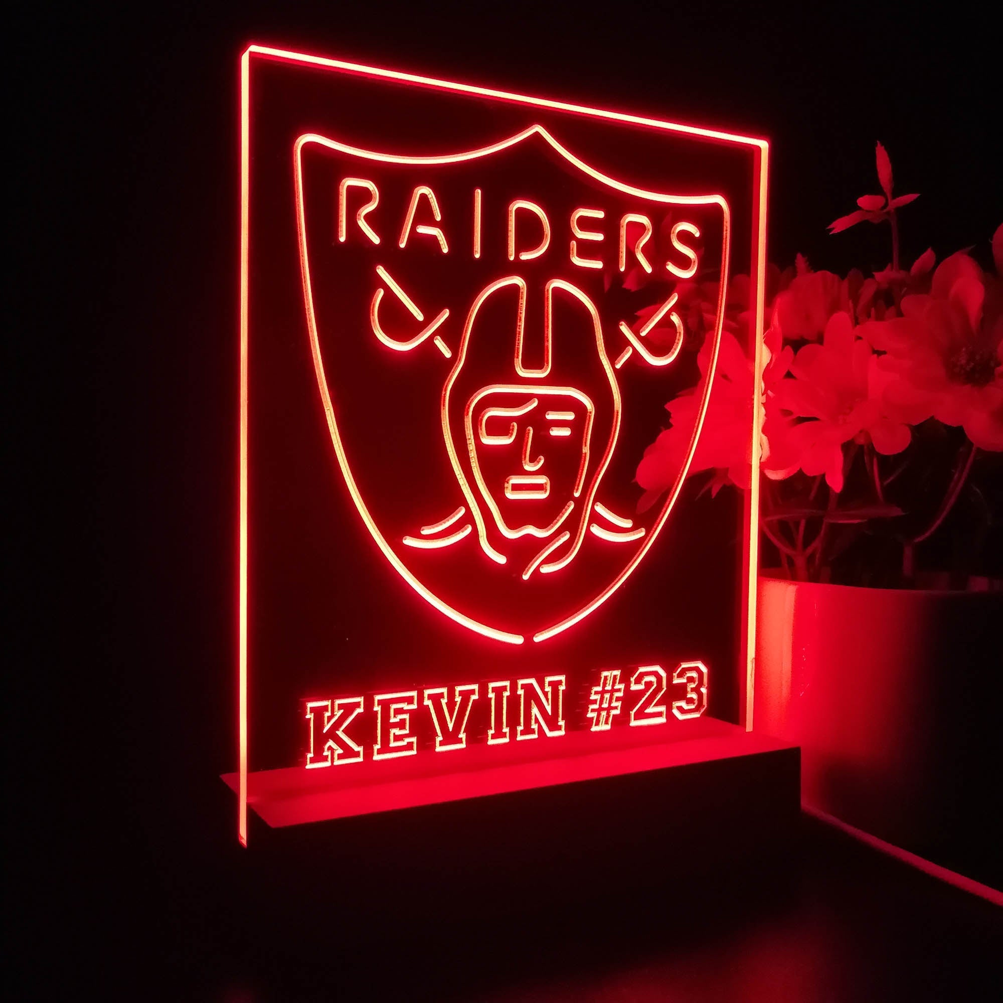 Personalized Las Vegas Raiders Souvenir Led Light Sign