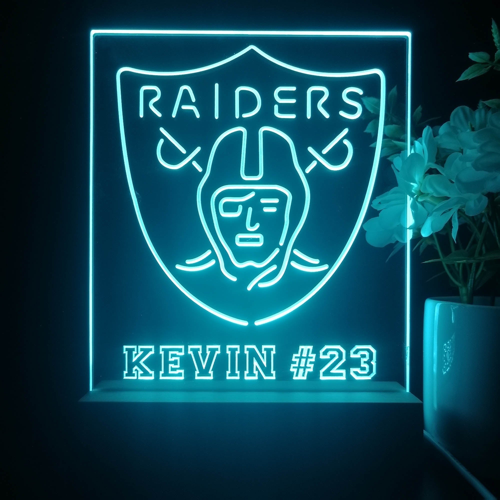 Personalized Las Vegas Raiders Souvenir Led Light Sign