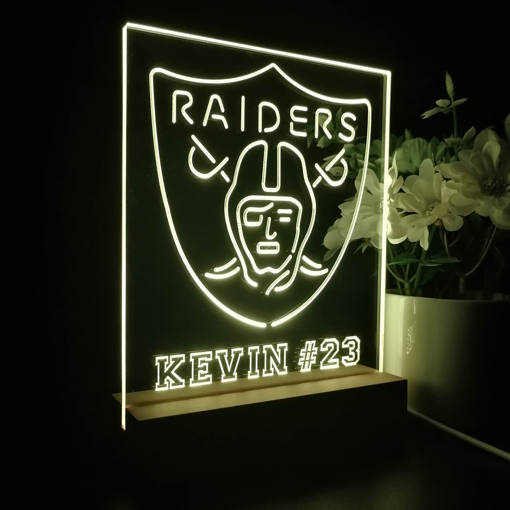 Personalized Las Vegas Raiders Souvenir Led Light Sign