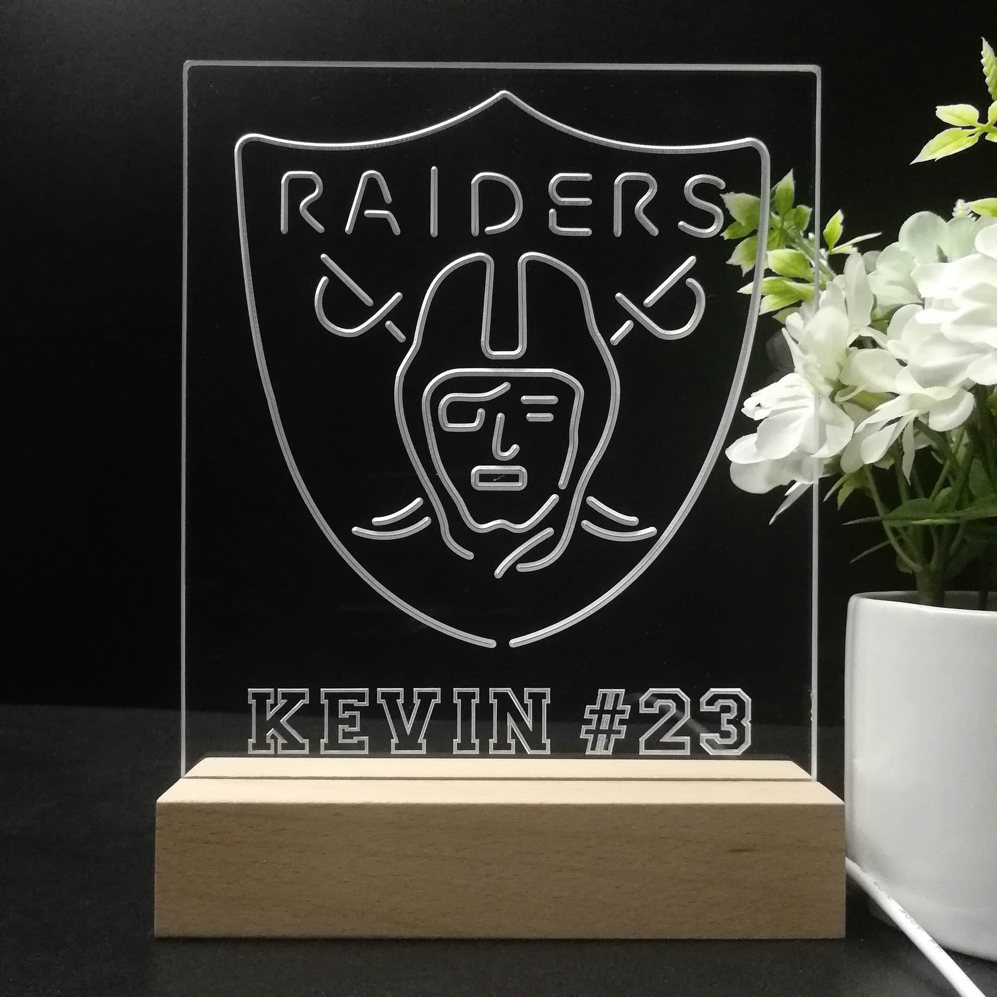 Personalized Las Vegas Raiders Souvenir Led Light Sign