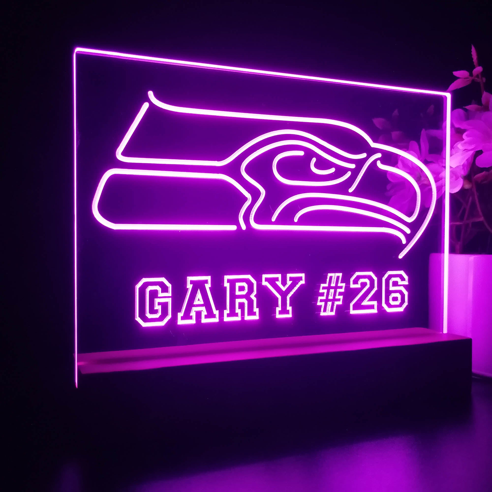 Personalized Seattle Seahawks Souvenir Neon LED Night Light Sign