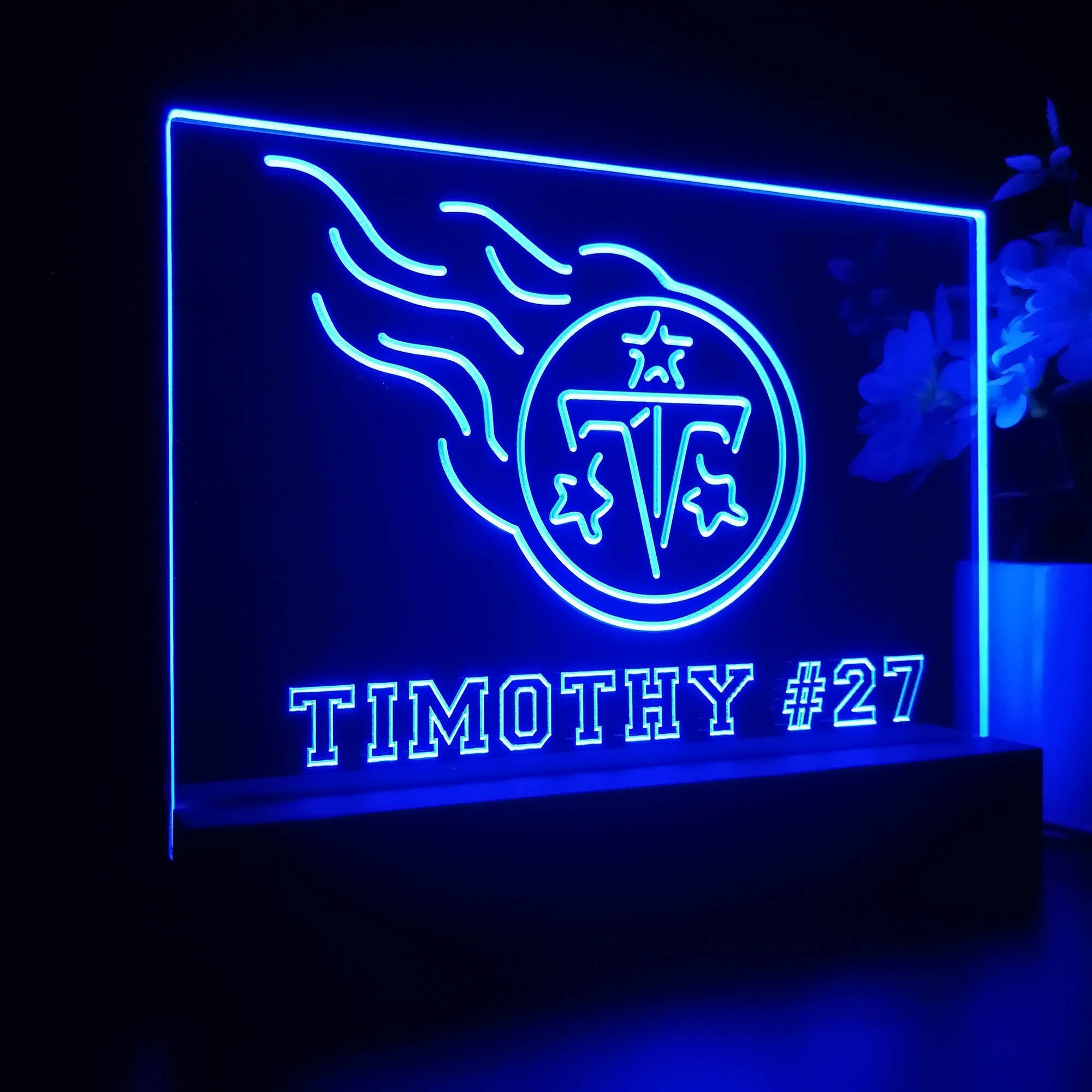 Personalized Red Tennessee Titans Souvenir Neon LED Night Light Sign