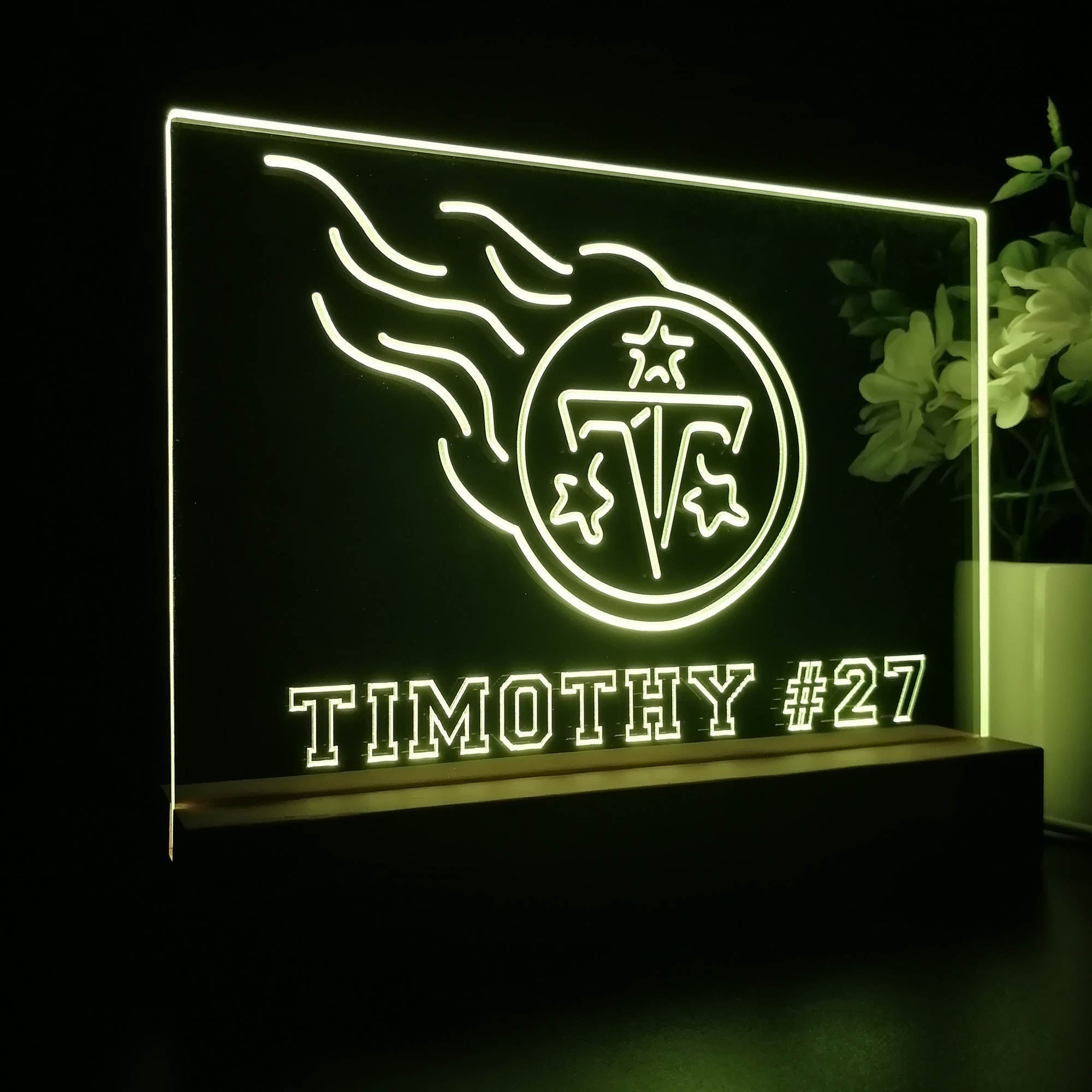 Personalized Red Tennessee Titans Souvenir Neon LED Night Light Sign