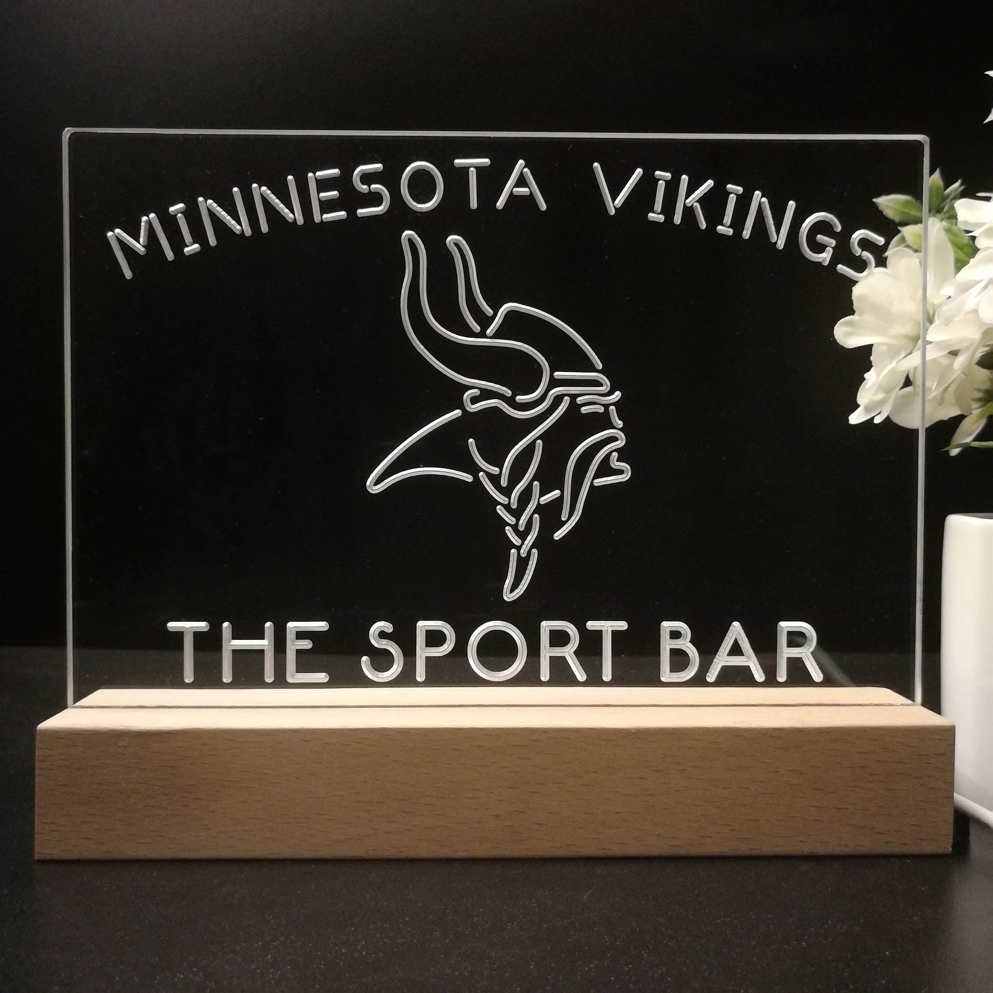 Personalized Minnesota Vikings Souvenir Neon LED Night Light Sign