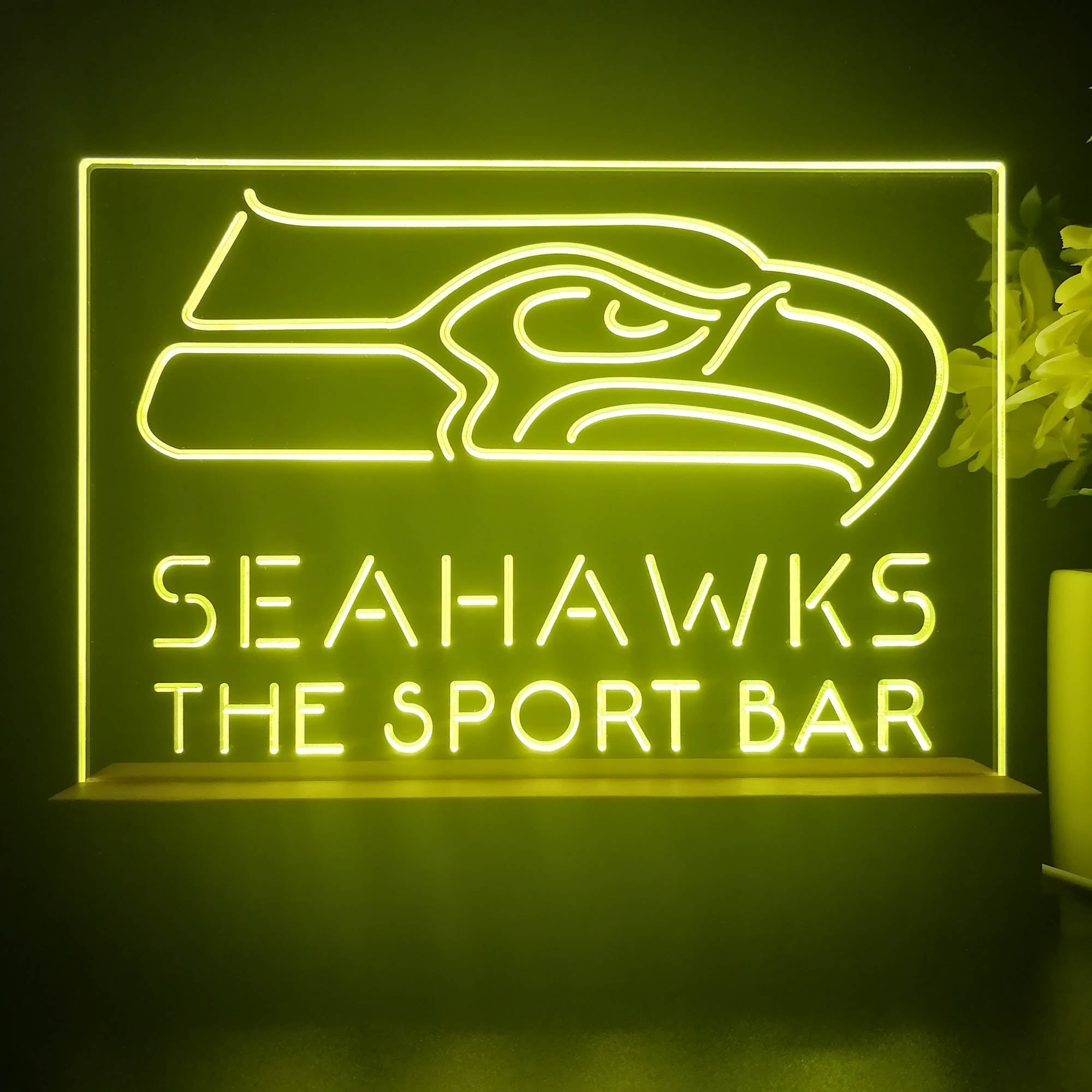 Personalized Seattle Seahawks Souvenir Neon LED Night Light Sign