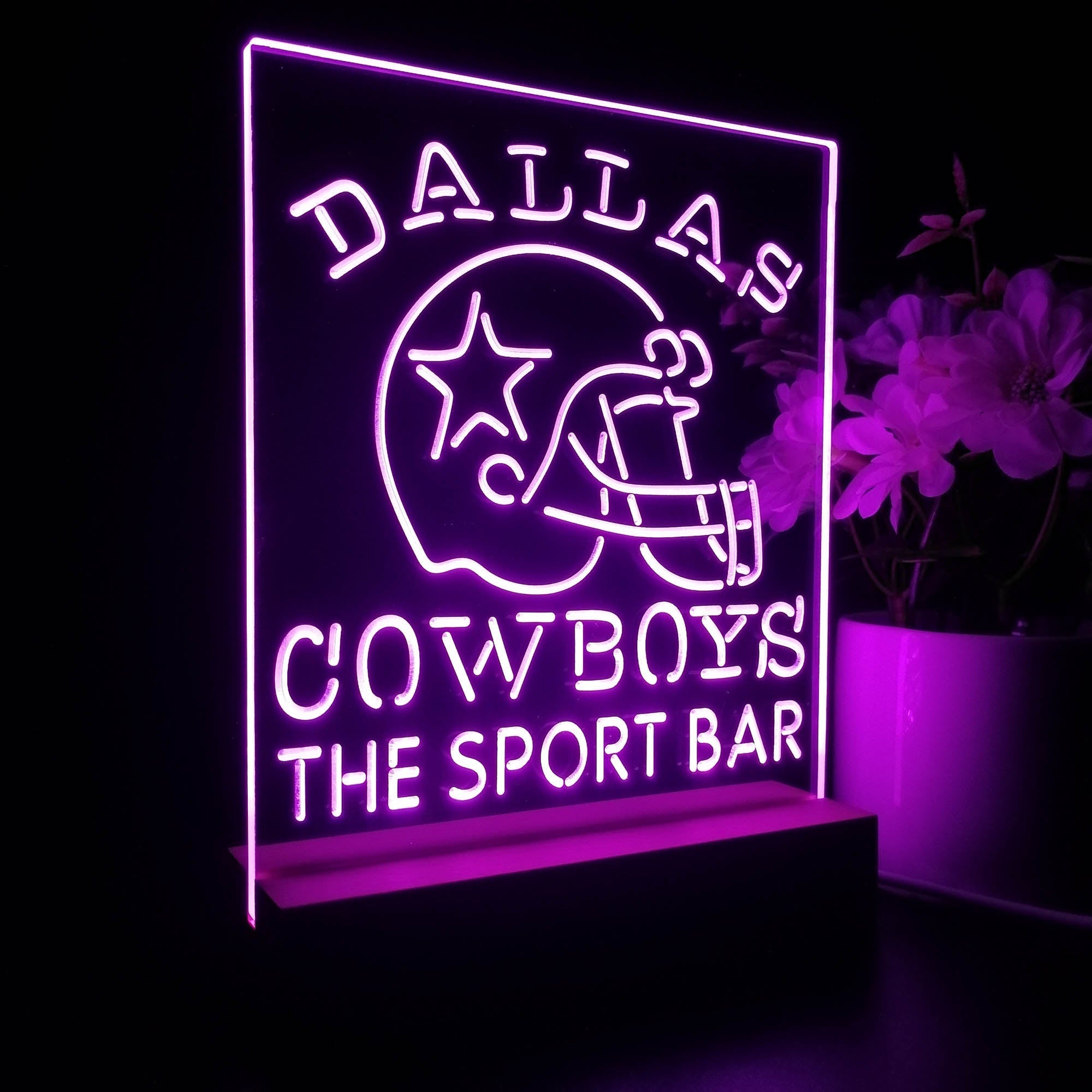 Personalized Dallas Cowboys Souvenir LED Light Sign Lamp