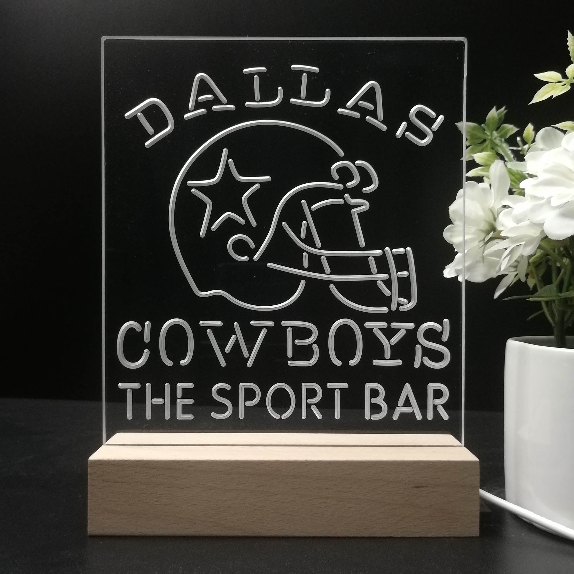 Personalized Dallas Cowboys Souvenir LED Light Sign Lamp