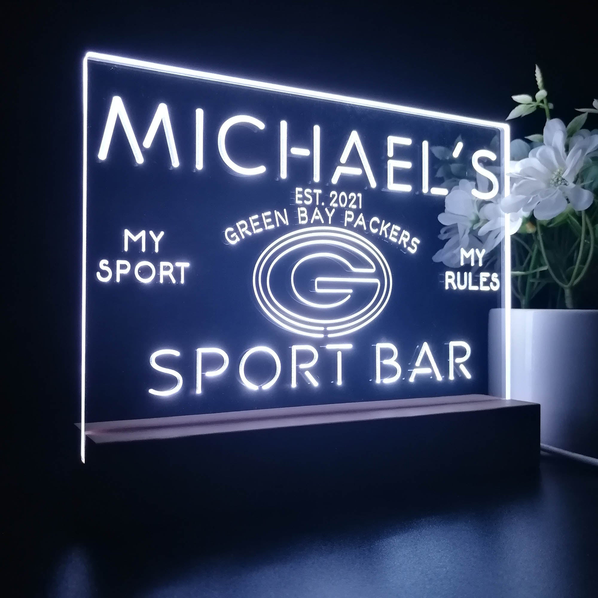 Personalized Green Bay Packers Souvenir Led Light Sign