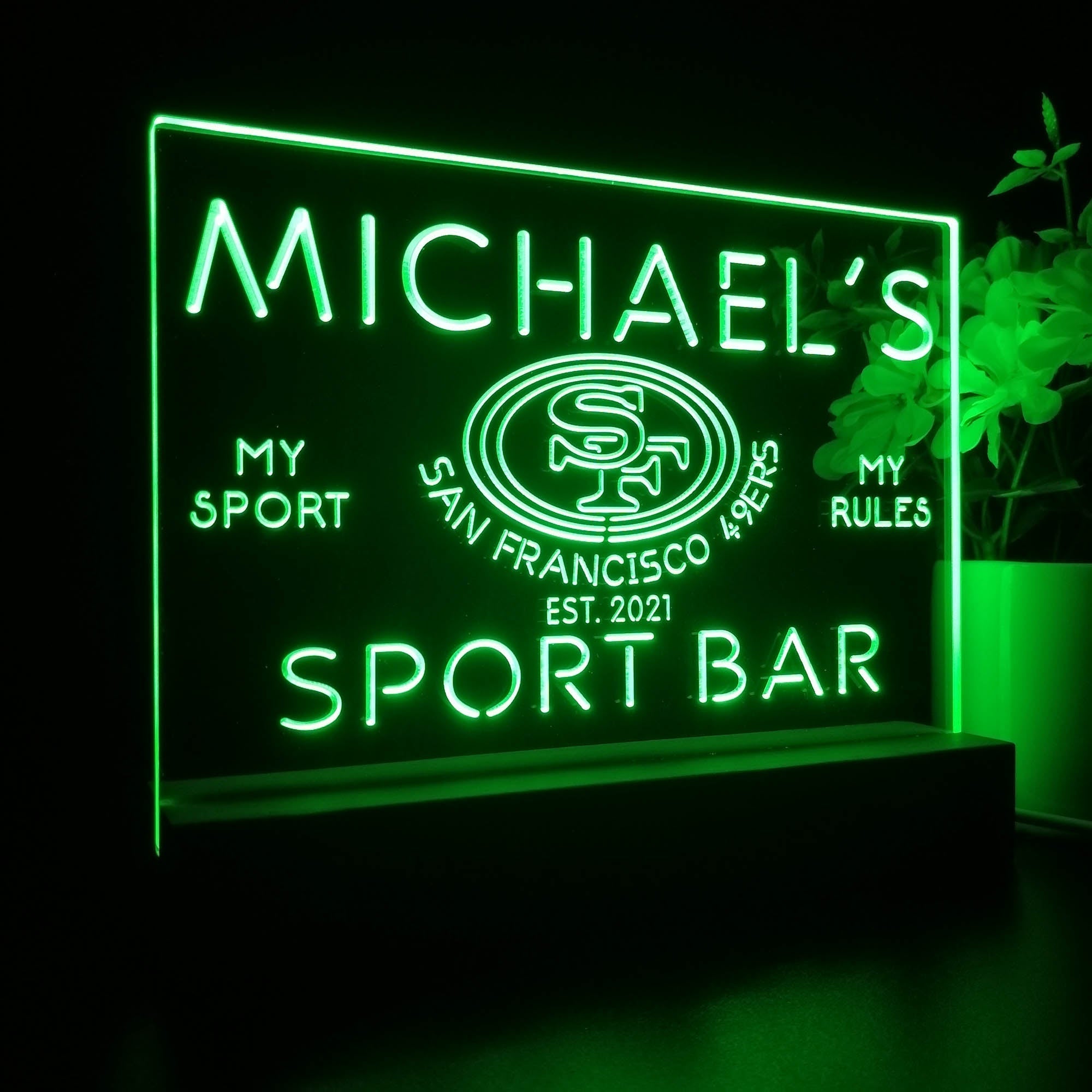 Personalized San Francisco 49ers Souvenir Neon LED Night Light Sign