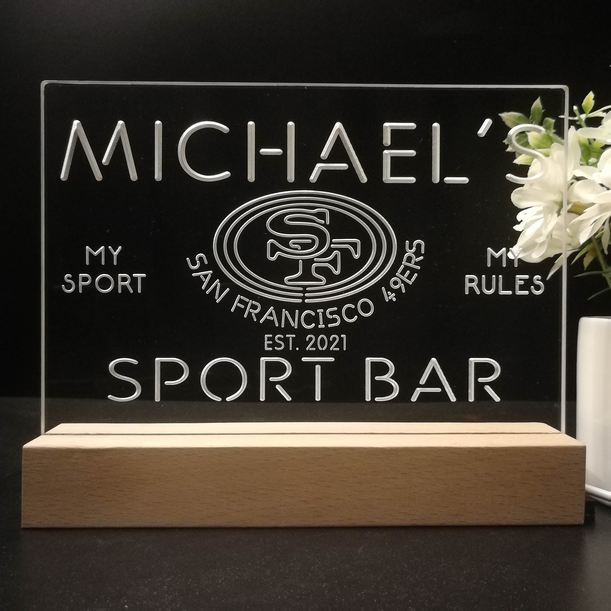 Personalized San Francisco 49ers Souvenir Neon LED Night Light Sign