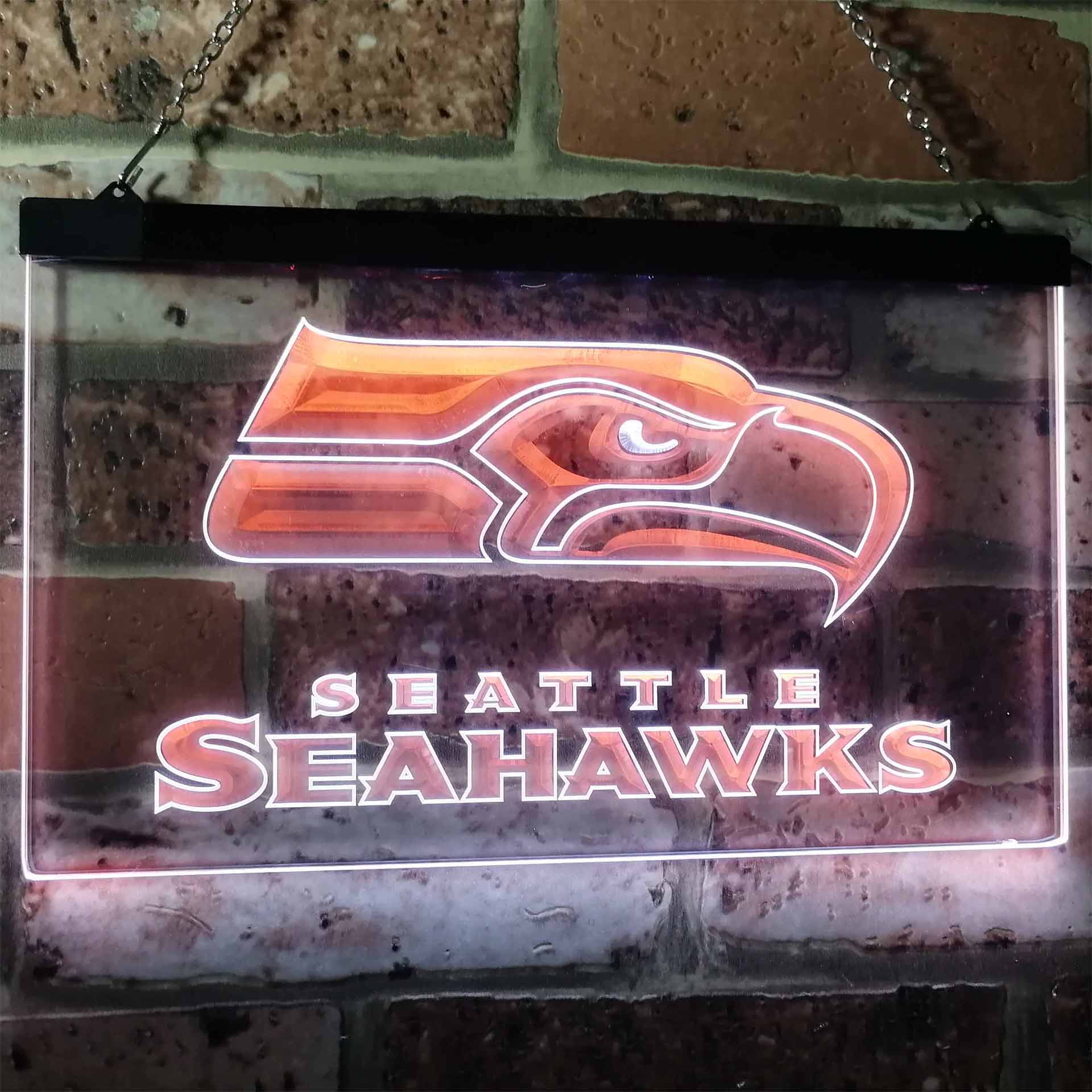 Seattle Seahawks Football Bar Dual Color LED Light Sign led lab cave