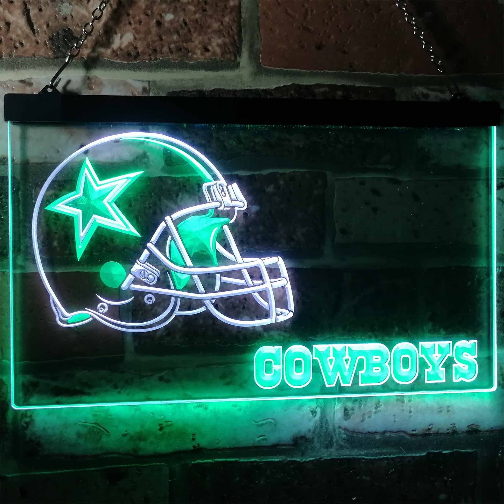 Dallas Cowboys Football Bar Dual Color LED Neon Sign ProLedSign