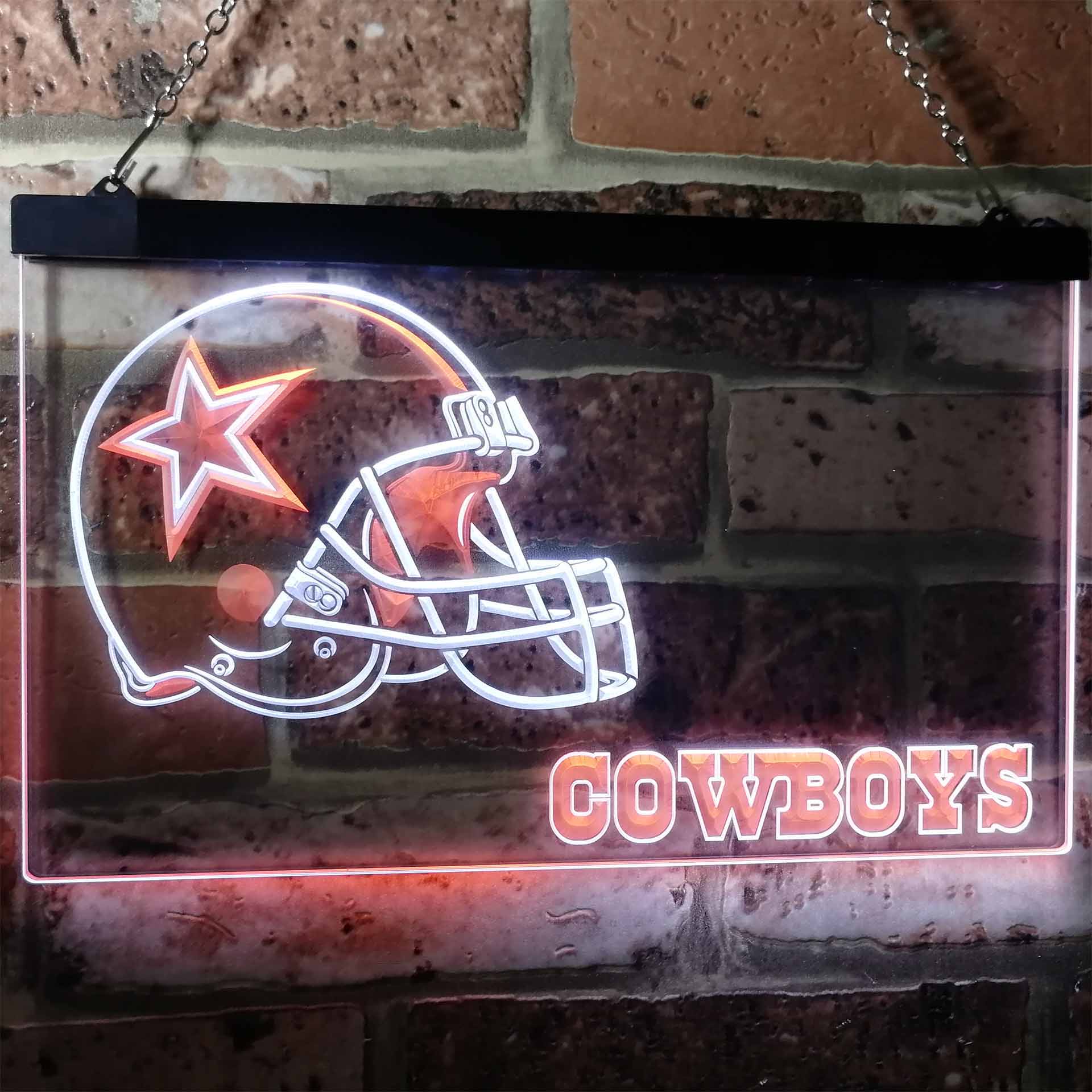 Dallas Cowboys Football Bar Dual Color LED Neon Sign ProLedSign