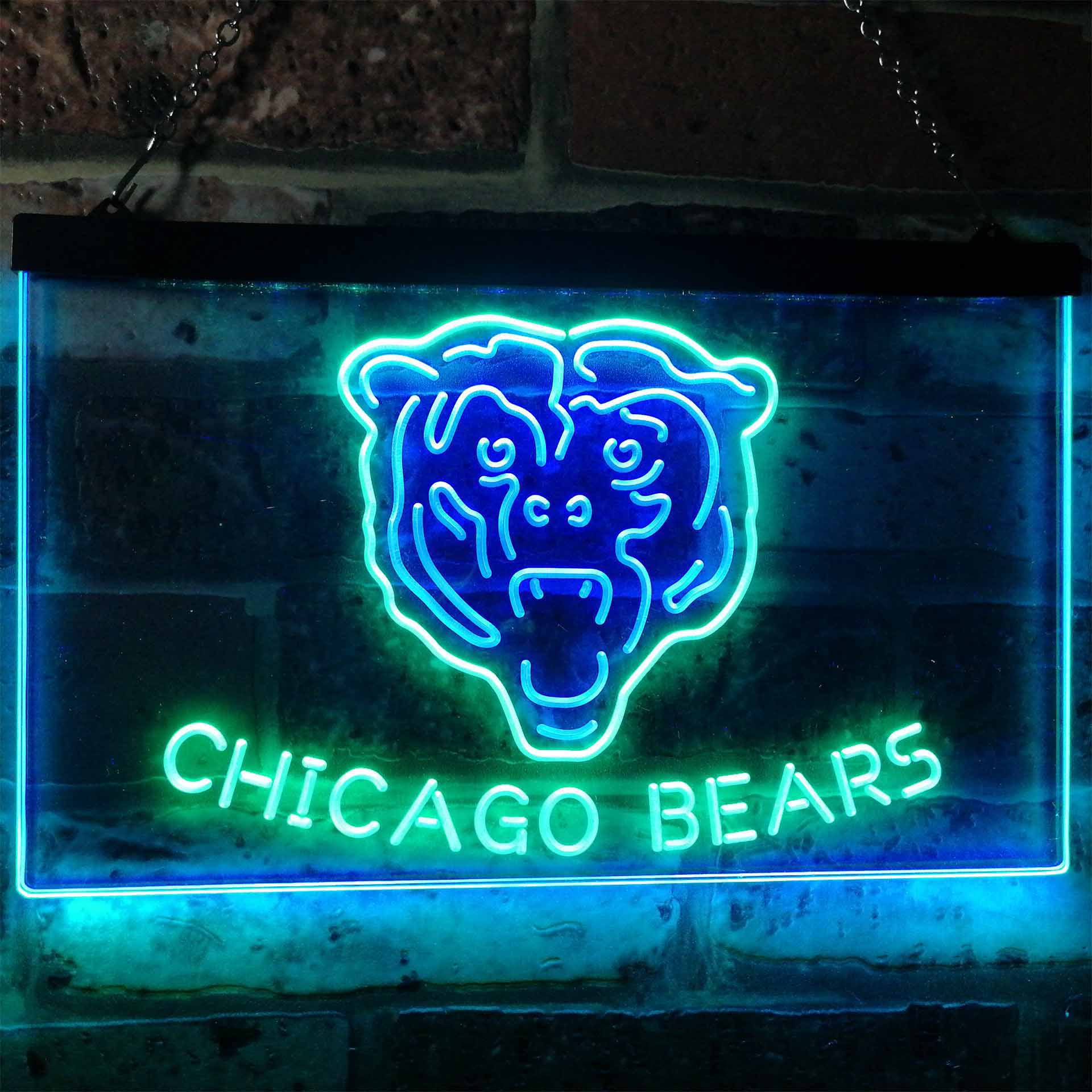 Chicago Bears Football Bar Dual Color LED Neon Sign ProLedSign