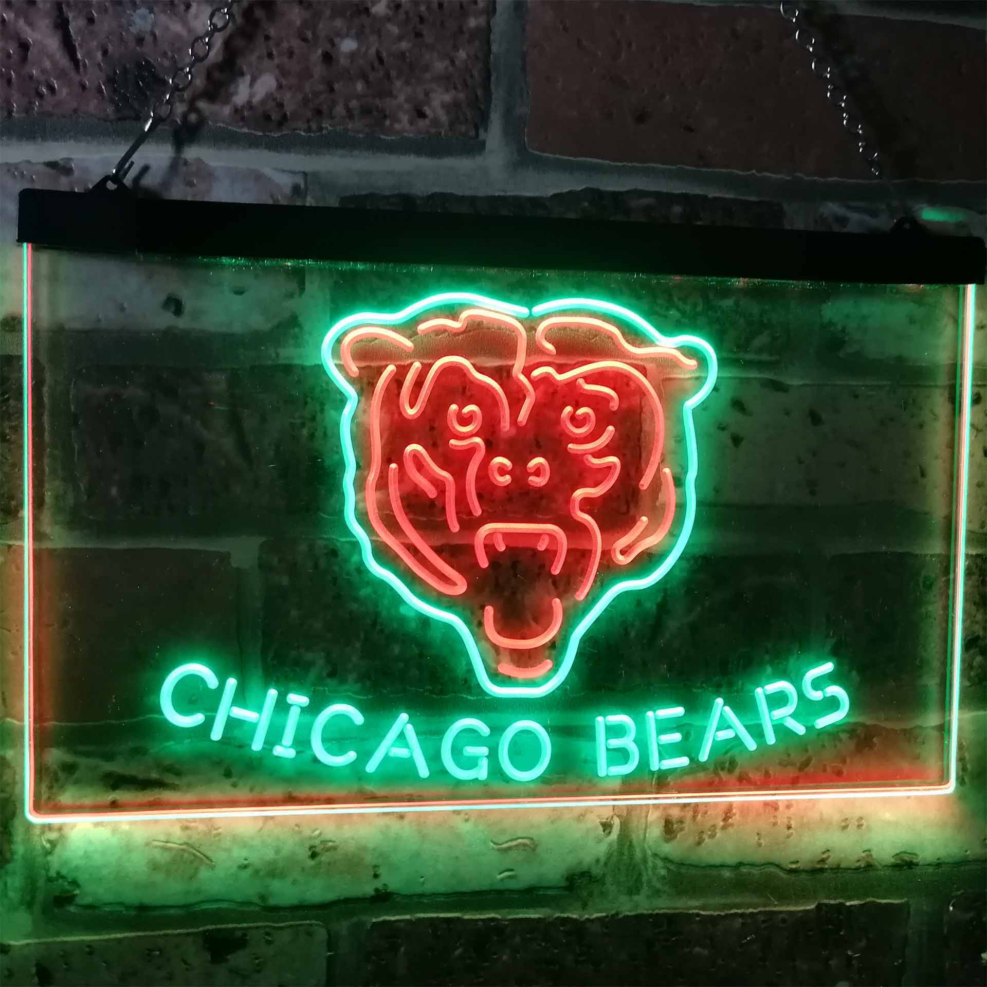 Chicago Bears Football Bar Dual Color LED Neon Sign ProLedSign