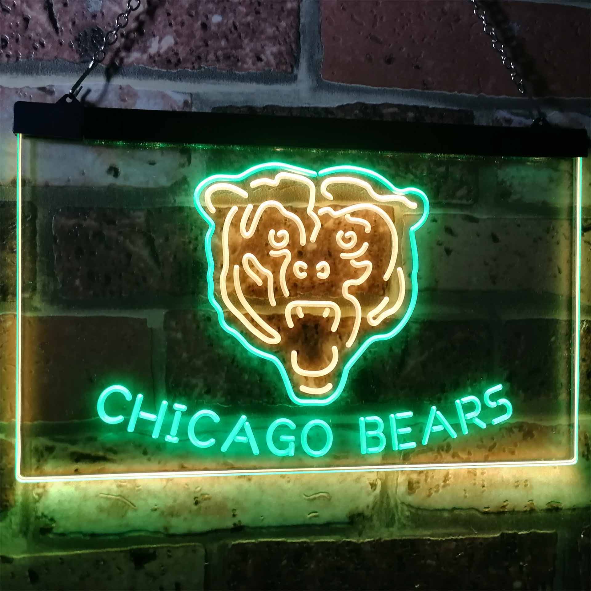 Chicago Bears Football Bar Dual Color LED Neon Sign ProLedSign