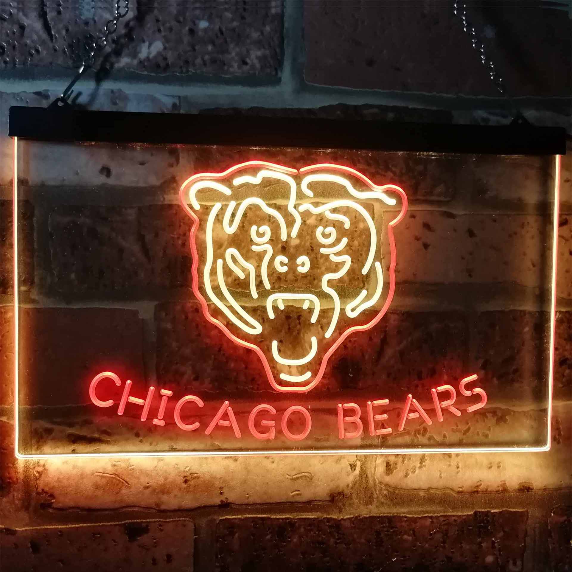 Chicago Bears Football Bar Dual Color LED Neon Sign ProLedSign