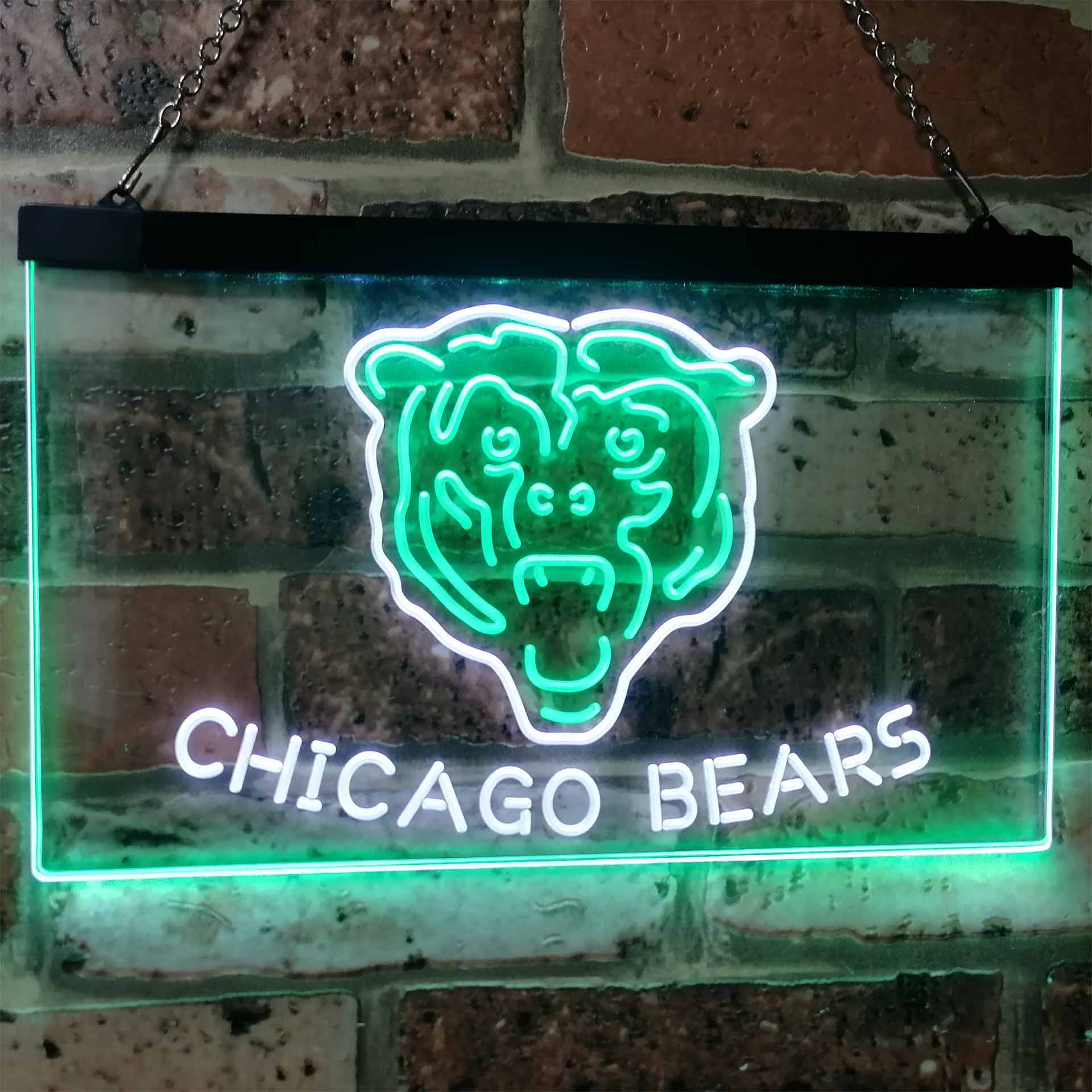 Chicago Bears Football Bar Dual Color LED Neon Sign ProLedSign