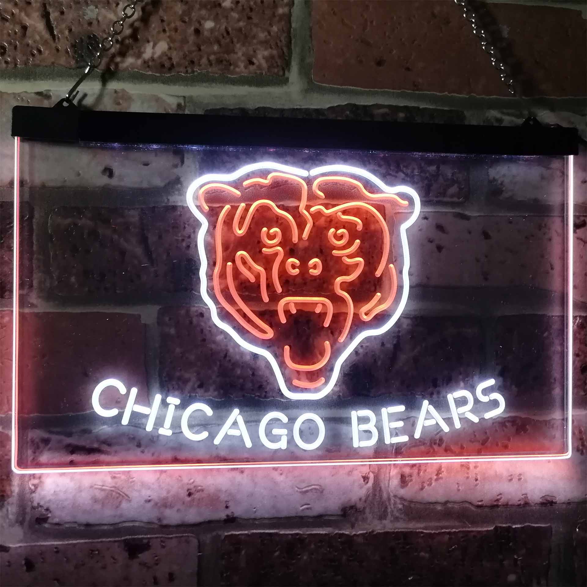 Chicago Bears Football Bar Dual Color LED Neon Sign ProLedSign