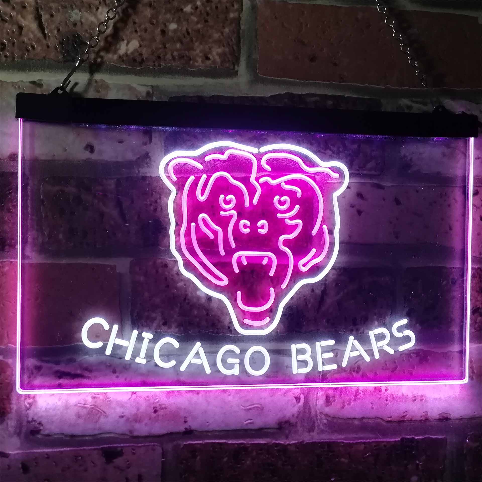 Chicago Bears Football Bar Dual Color LED Neon Sign ProLedSign