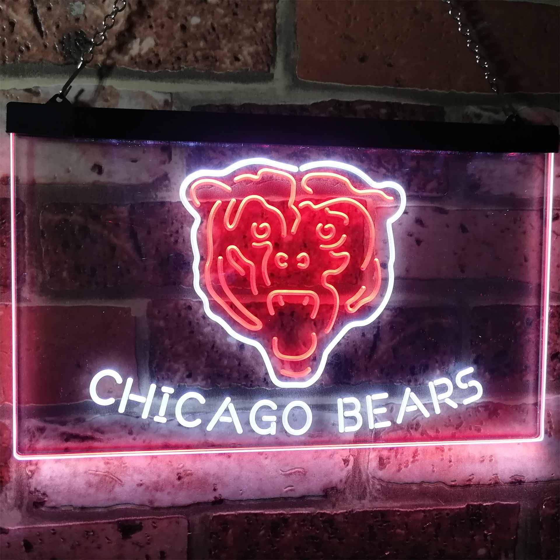 Chicago Bears Football Bar Dual Color LED Neon Sign ProLedSign