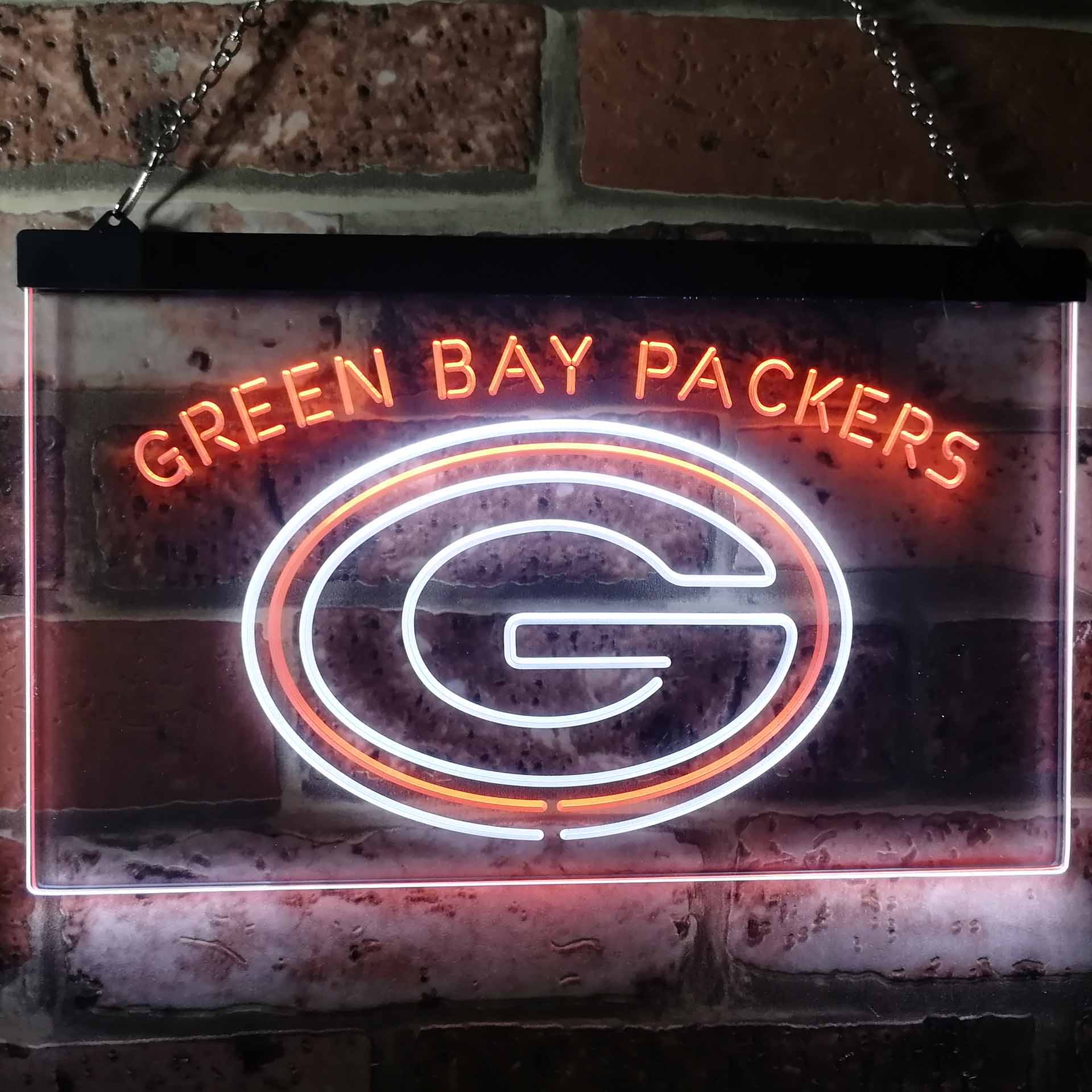 Green Bay Packers Football Bar Decor Dual Color LED Neon Sign ProLedSign
