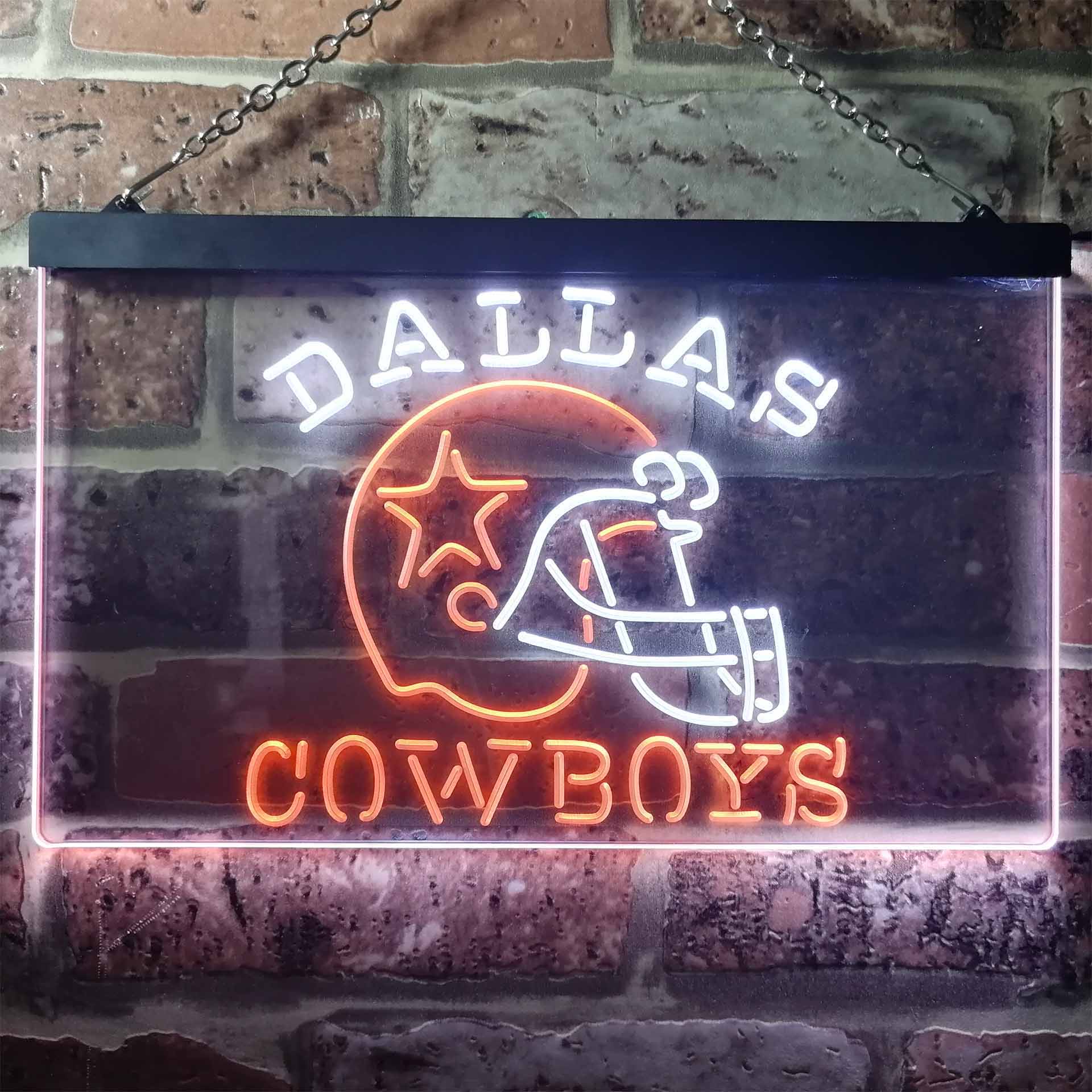 Dallas Cowboys Helmet Dual Color LED Neon Sign ProLedSign