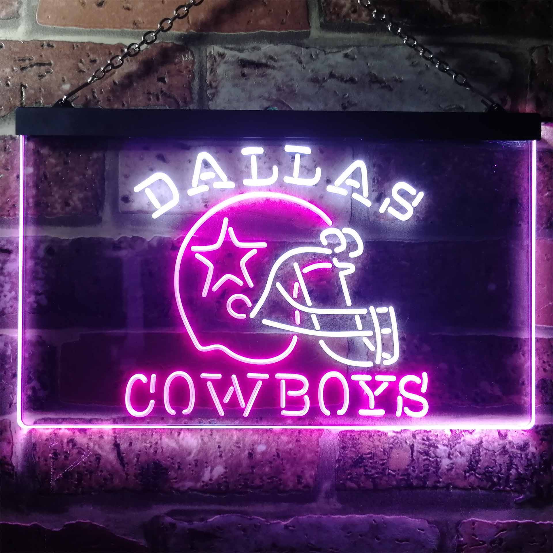 Dallas Cowboys Helmet Dual Color LED Neon Sign ProLedSign