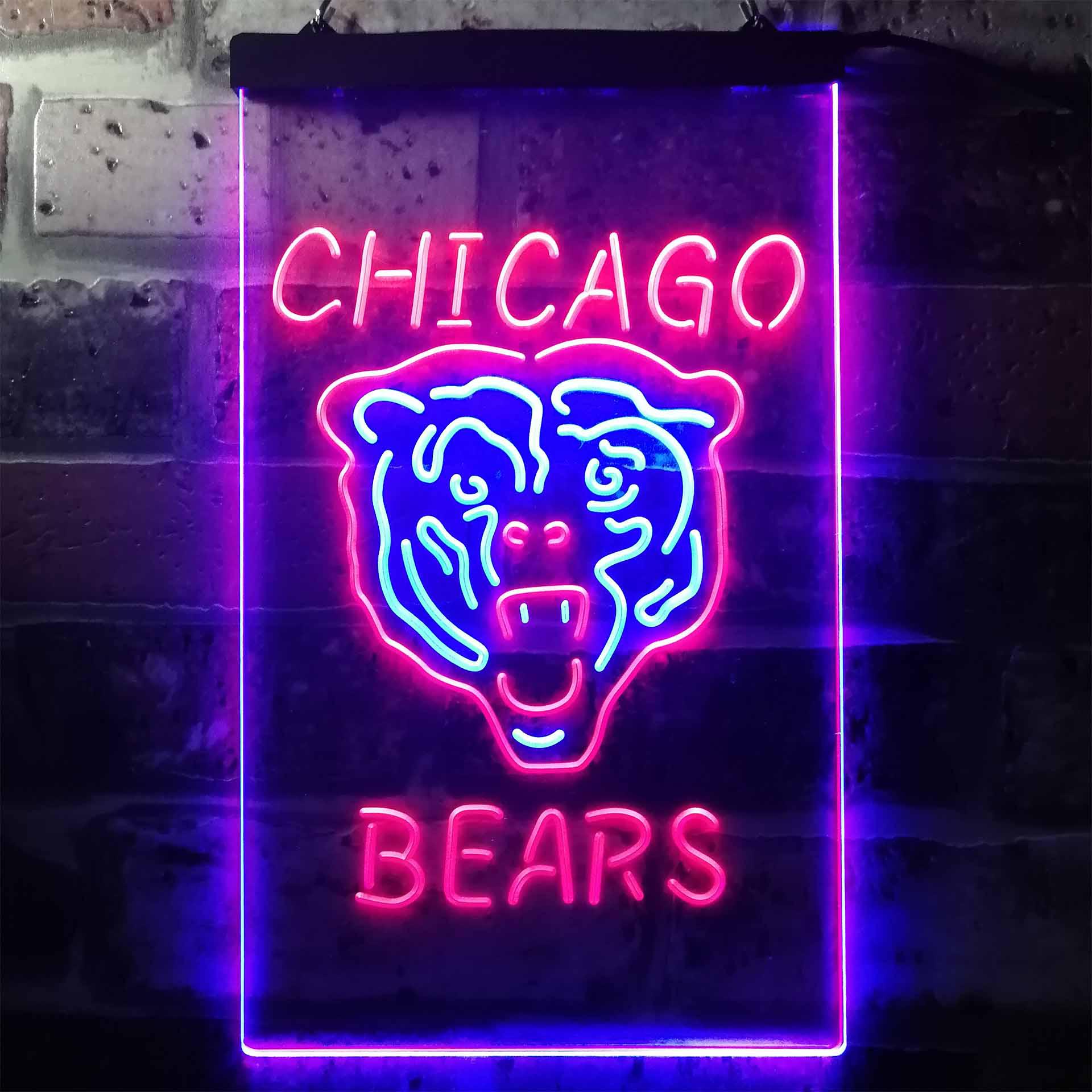 Chicago Bears Football Club Dual Color LED Neon Sign ProLedSign