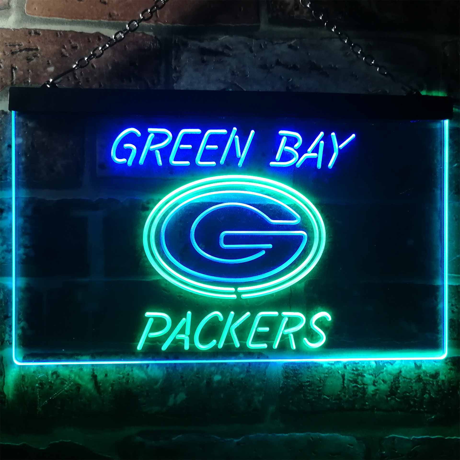 Green Bay Packers Club Dual Color LED Neon Sign ProLedSign