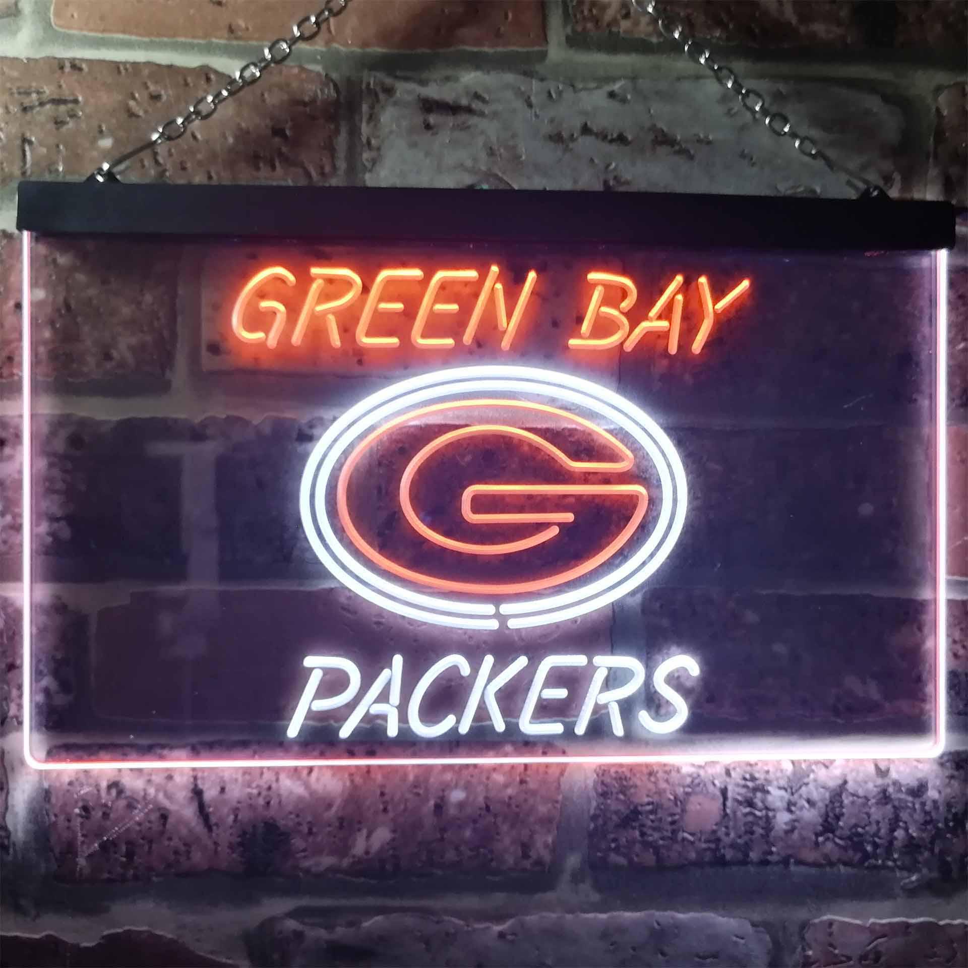 Green Bay Packers Club Dual Color LED Neon Sign ProLedSign