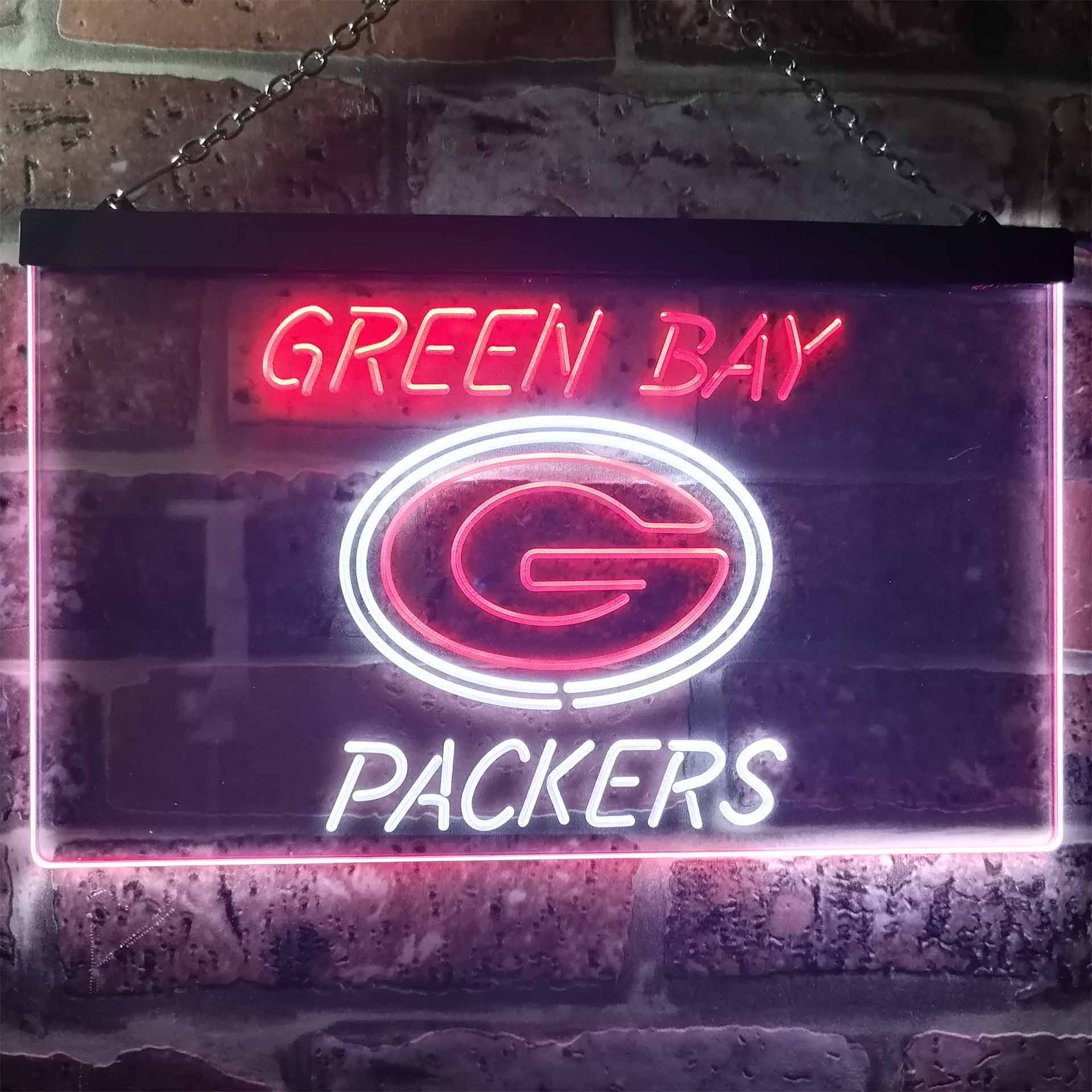 Green Bay Packers Club Dual Color LED Neon Sign ProLedSign