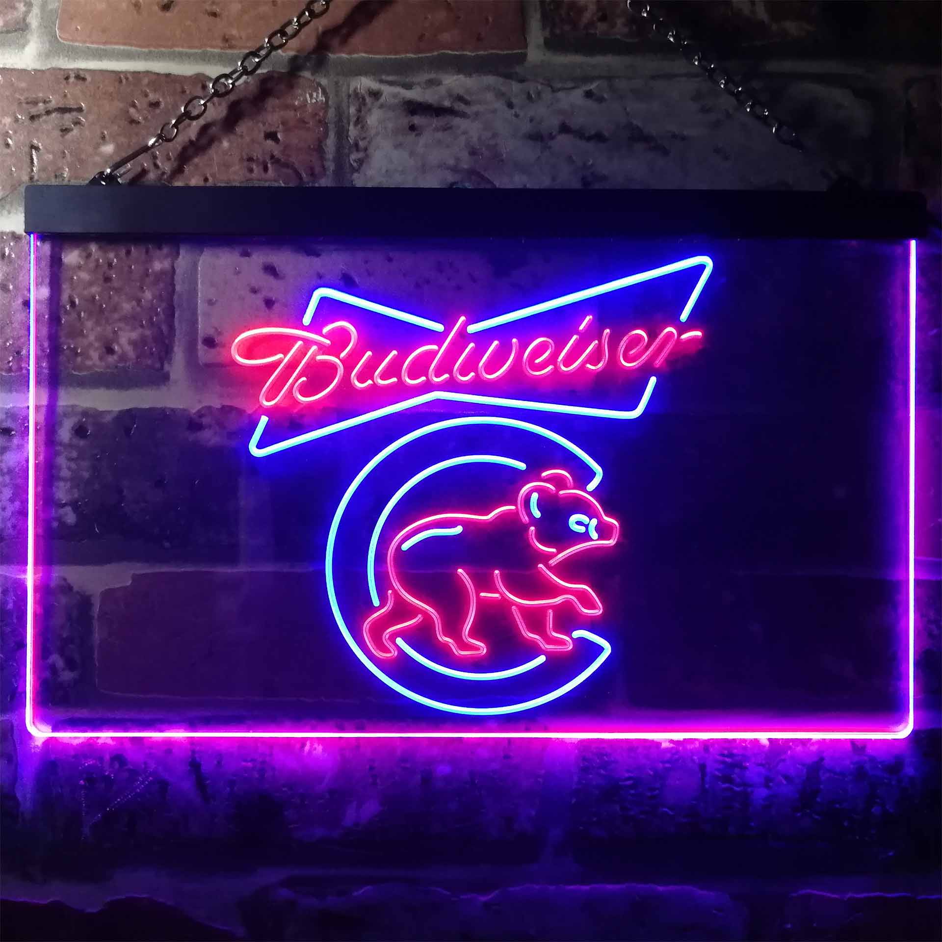 Chicago Bears Budweiser Neon-Like LED Light Sign