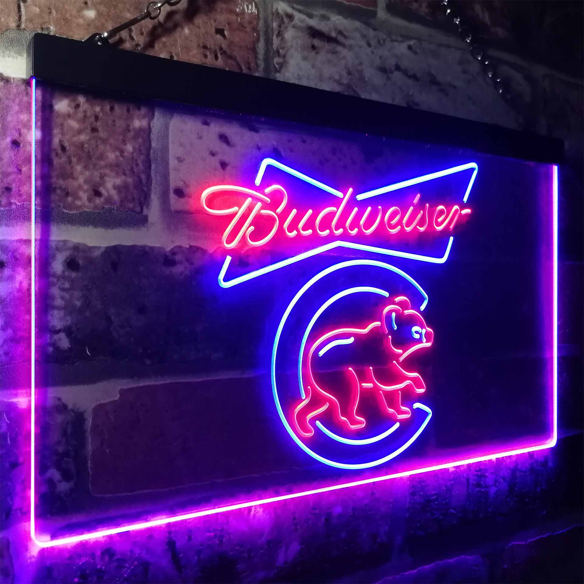 Chicago Bears Budweiser Neon-Like LED Light Sign