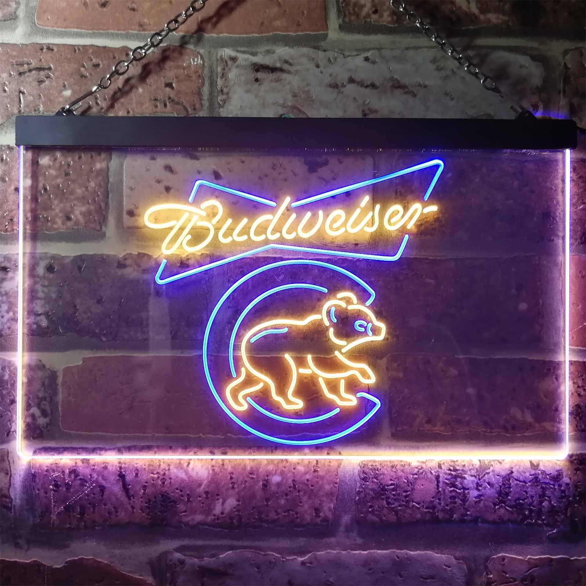 Chicago Bears Budweiser Neon-Like LED Light Sign