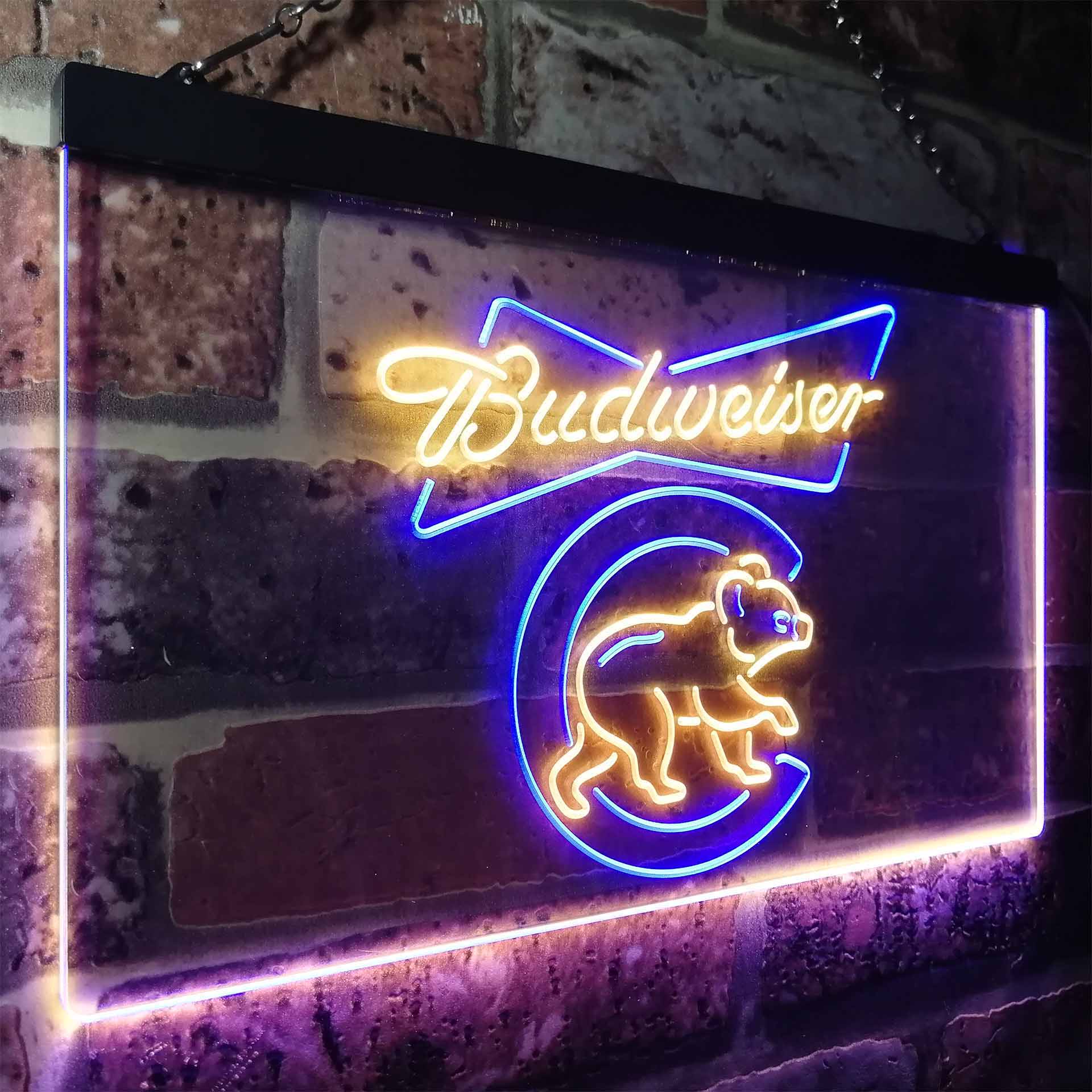 Chicago Bears Budweiser Neon-Like LED Light Sign