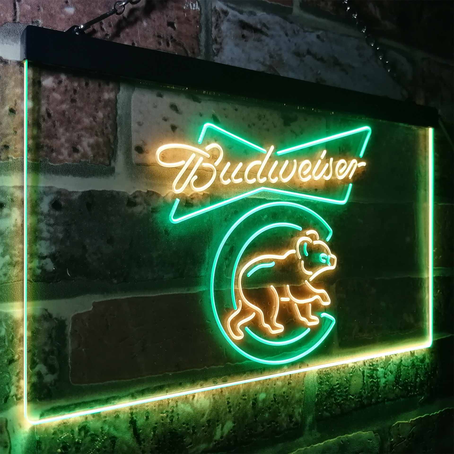 Chicago Bears Budweiser Neon-Like LED Light Sign