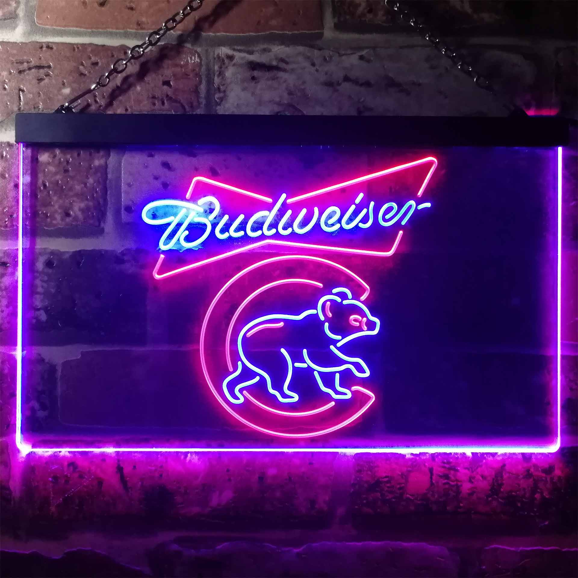 Chicago Bears Budweiser Neon-Like LED Light Sign